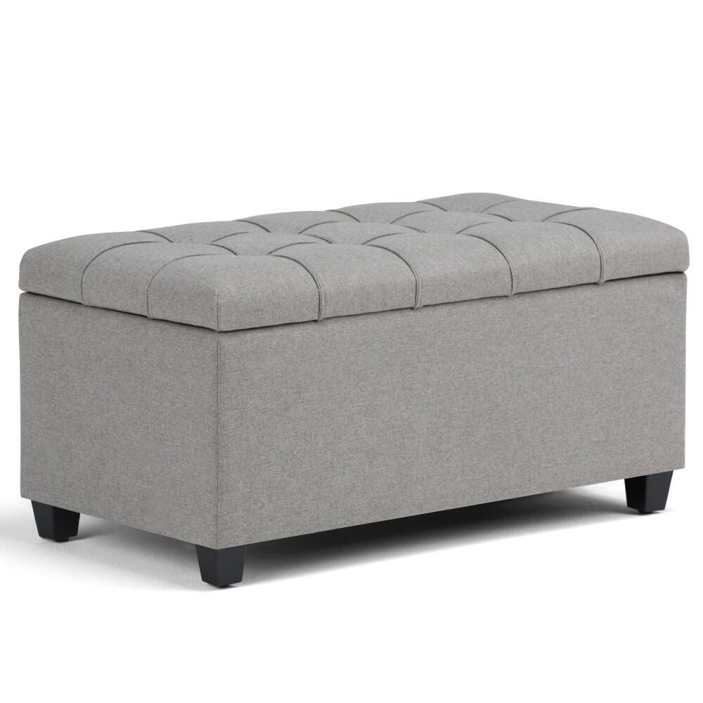 Ottoman Storage Ottoman, Dove Gray, large