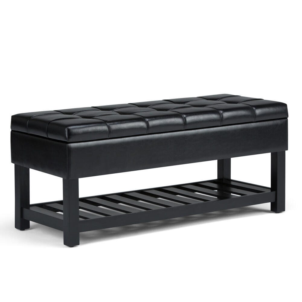 Ottoman Ottoman Bench, Midnight Black, large
