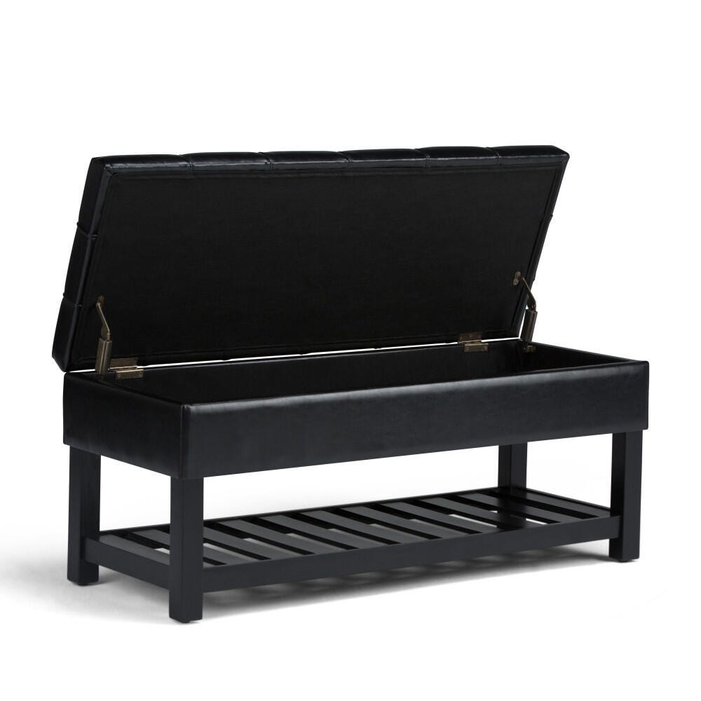 Ottoman Ottoman Bench, Midnight Black, large