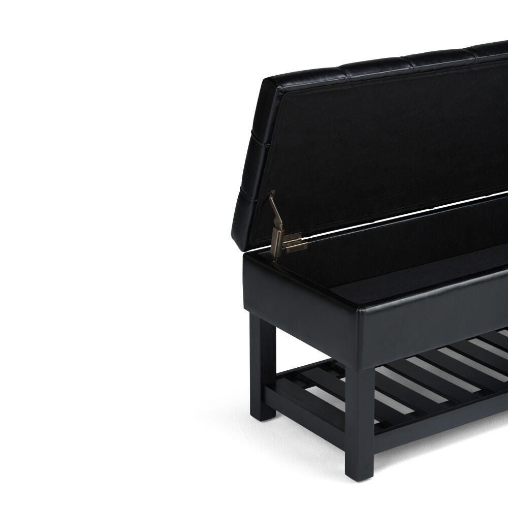 Ottoman Ottoman Bench, Midnight Black, large