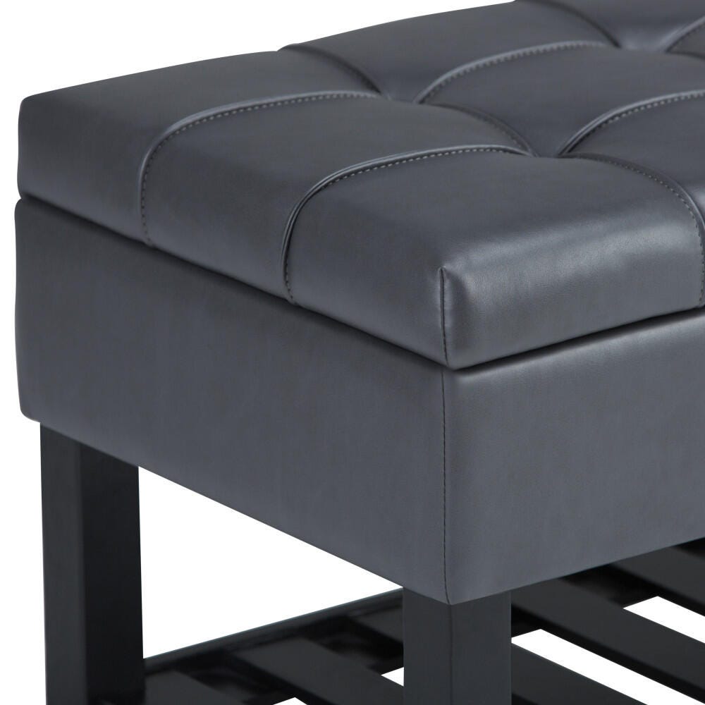 Ottoman Ottoman Bench, Stone Gray, large