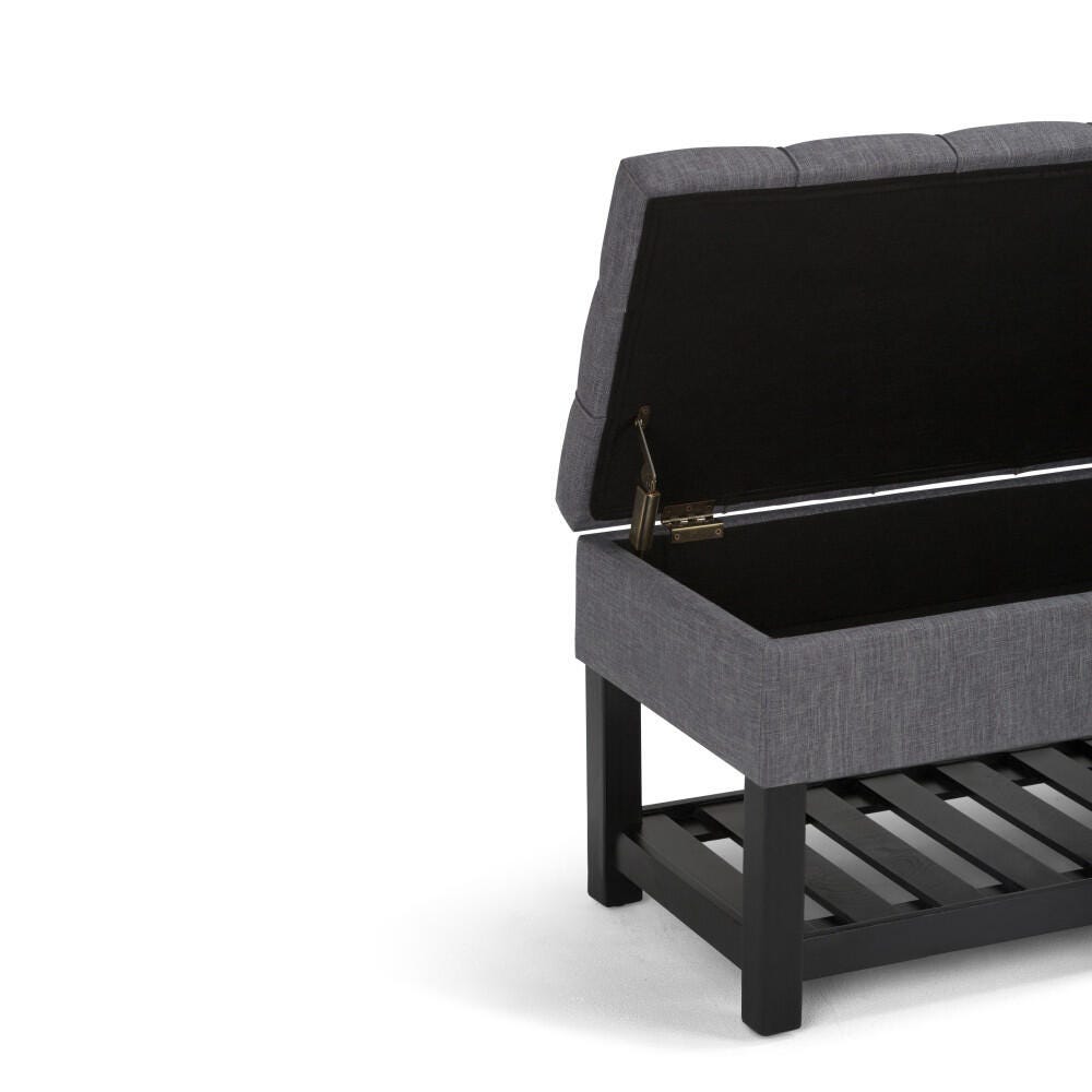 Ottoman Ottoman Bench, Slate Gray, large