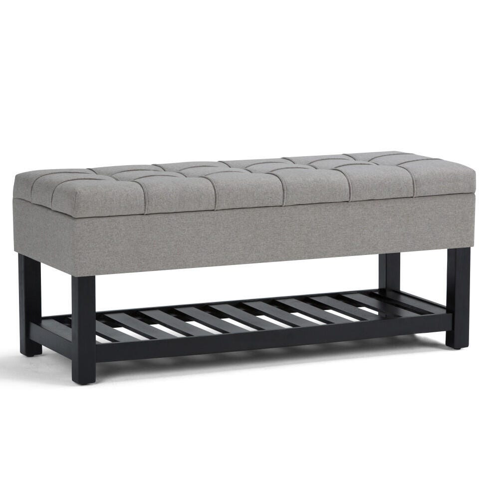 Ottoman Ottoman Bench, Dove Gray, large
