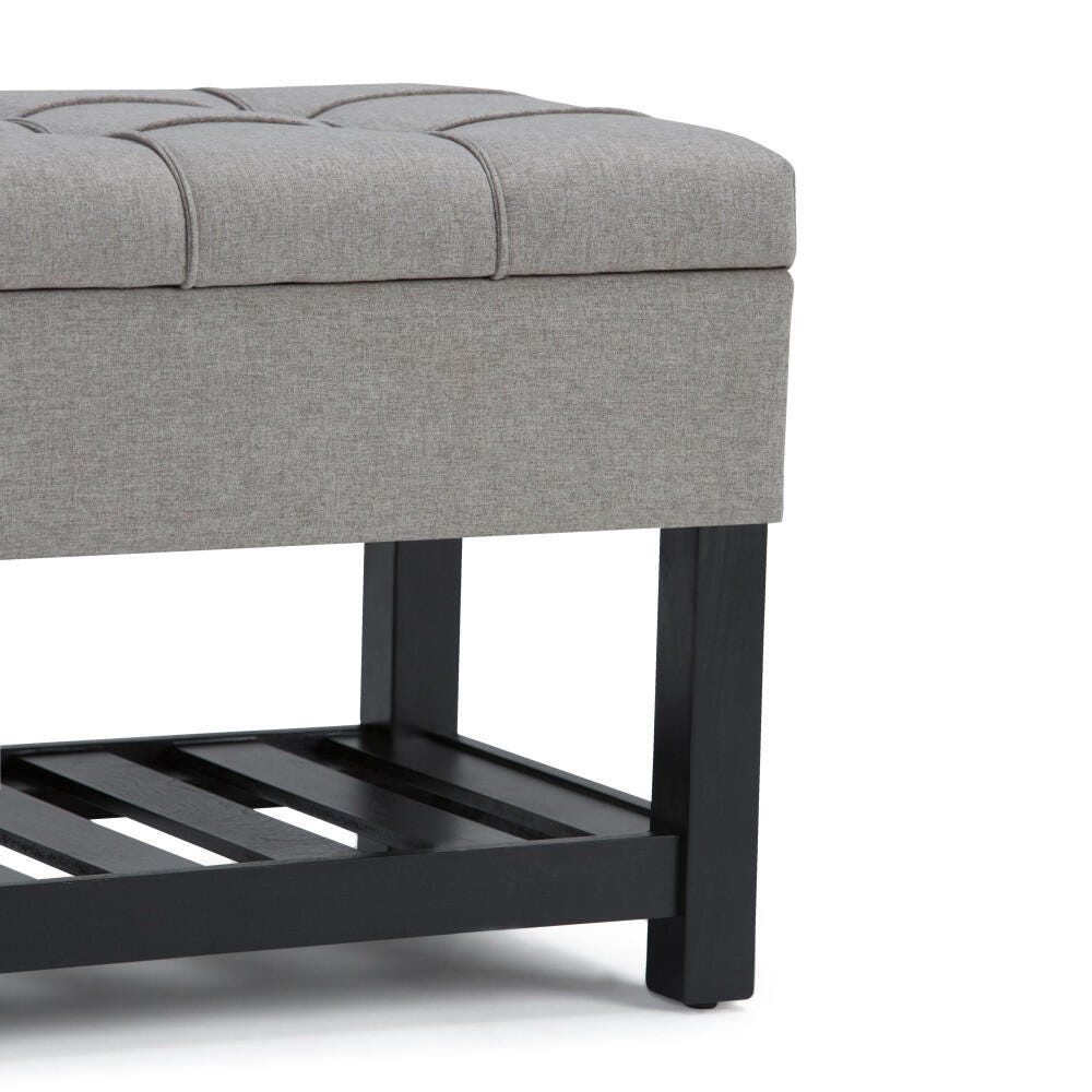 Ottoman Ottoman Bench, Dove Gray, large