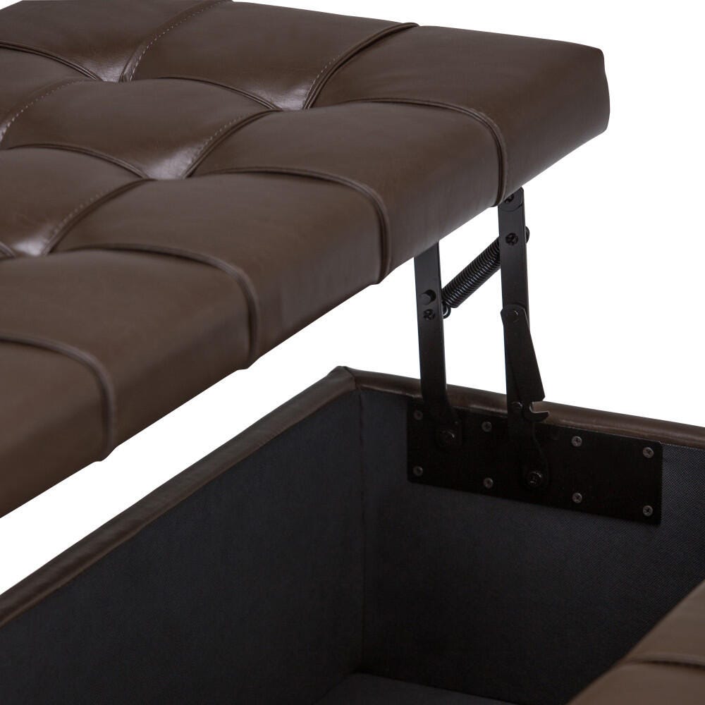 Ottoman Coffee Table Storage Ottoman, Chocolate Brown, large
