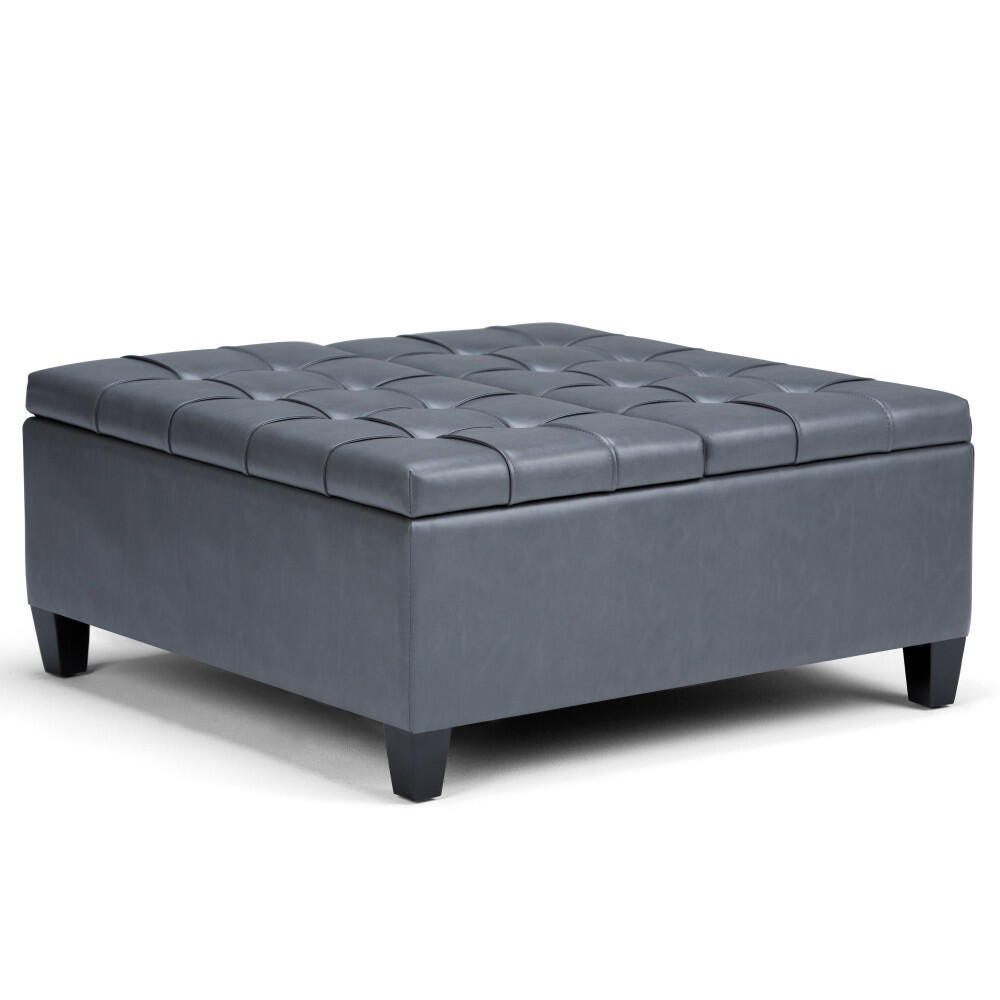 Ottoman Coffee Table Storage Ottoman, Stone Gray, large