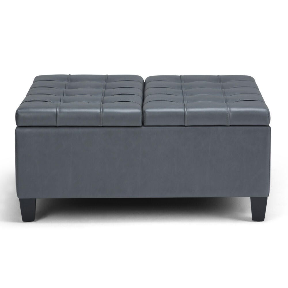 Ottoman Coffee Table Storage Ottoman, Stone Gray, large