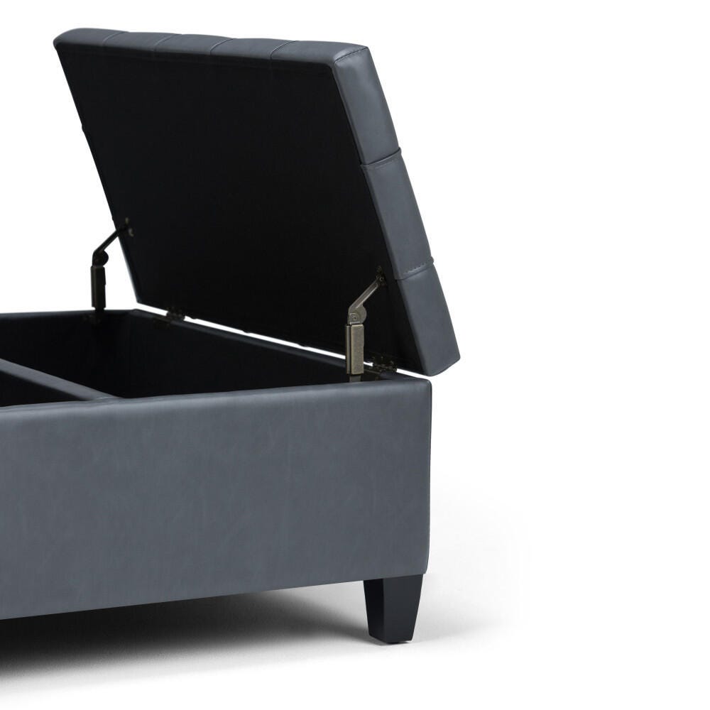Ottoman Coffee Table Storage Ottoman, Stone Gray, large