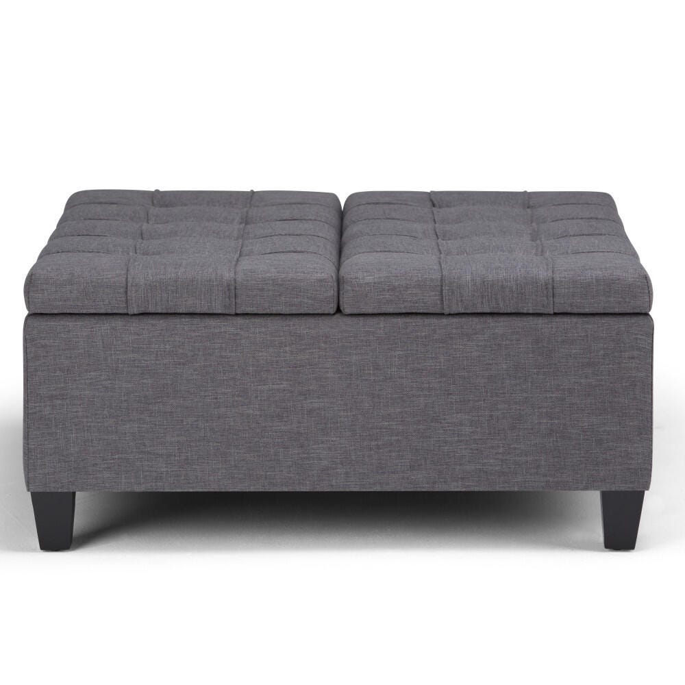 Ottoman Coffee Table Storage Ottoman, Slate Gray, large