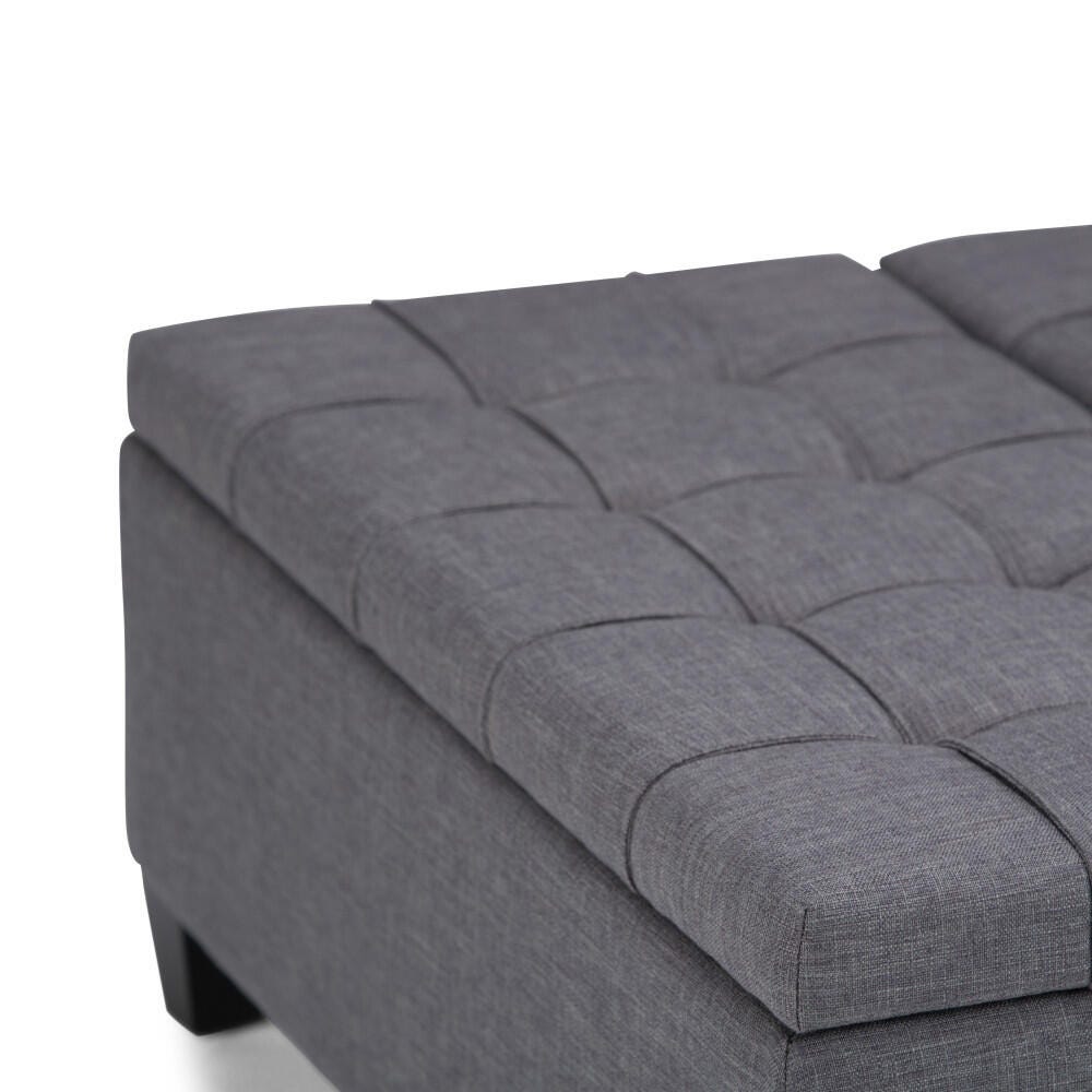 Ottoman Coffee Table Storage Ottoman, Slate Gray, large