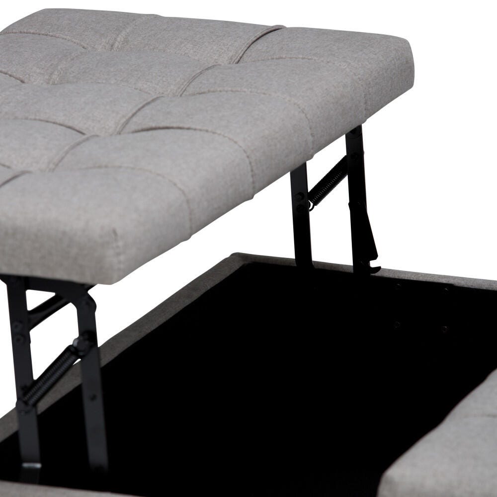 Ottoman Coffee Table Storage Ottoman, Dove Gray, large