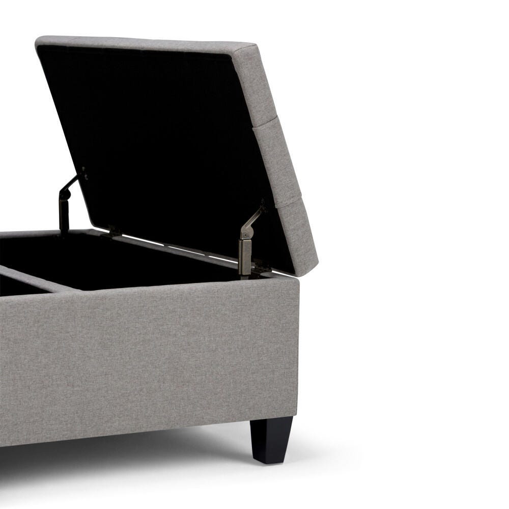 Ottoman Coffee Table Storage Ottoman, Dove Gray, large