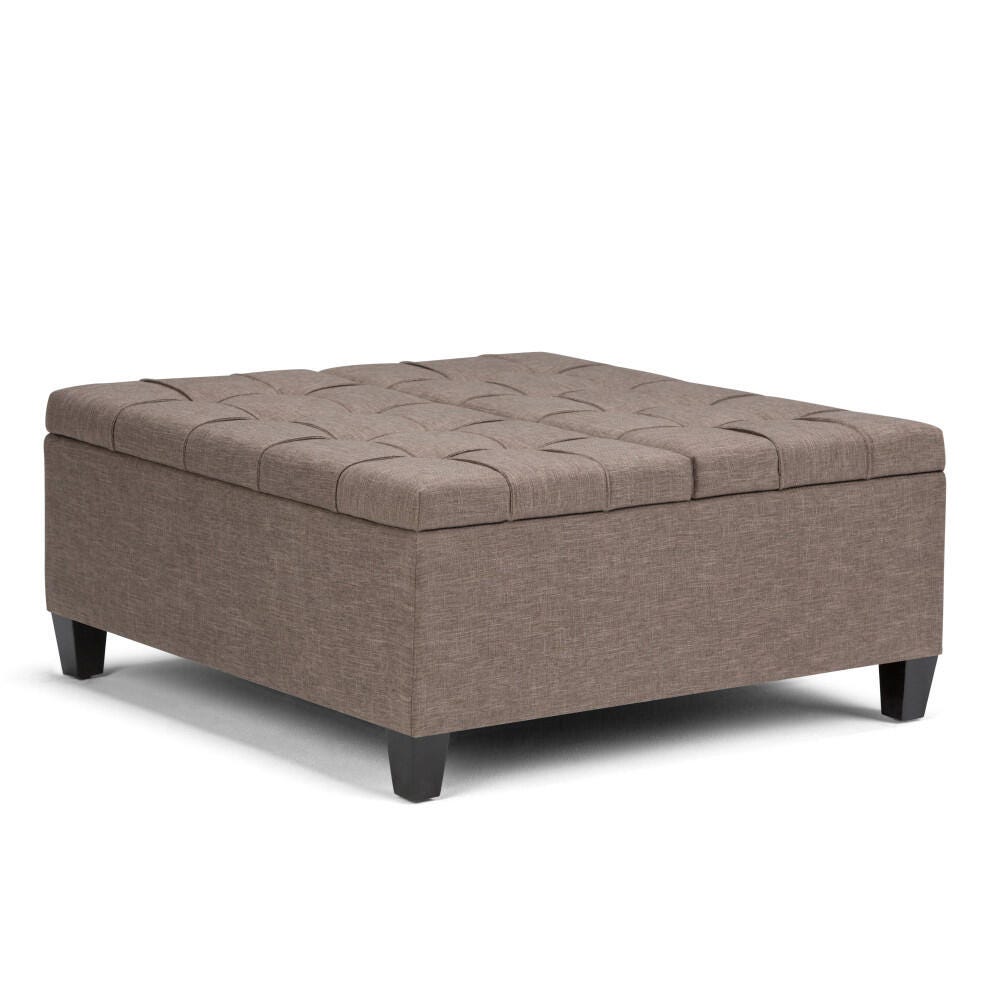 Ottoman Coffee Table Storage Ottoman, Fawn Brown, large