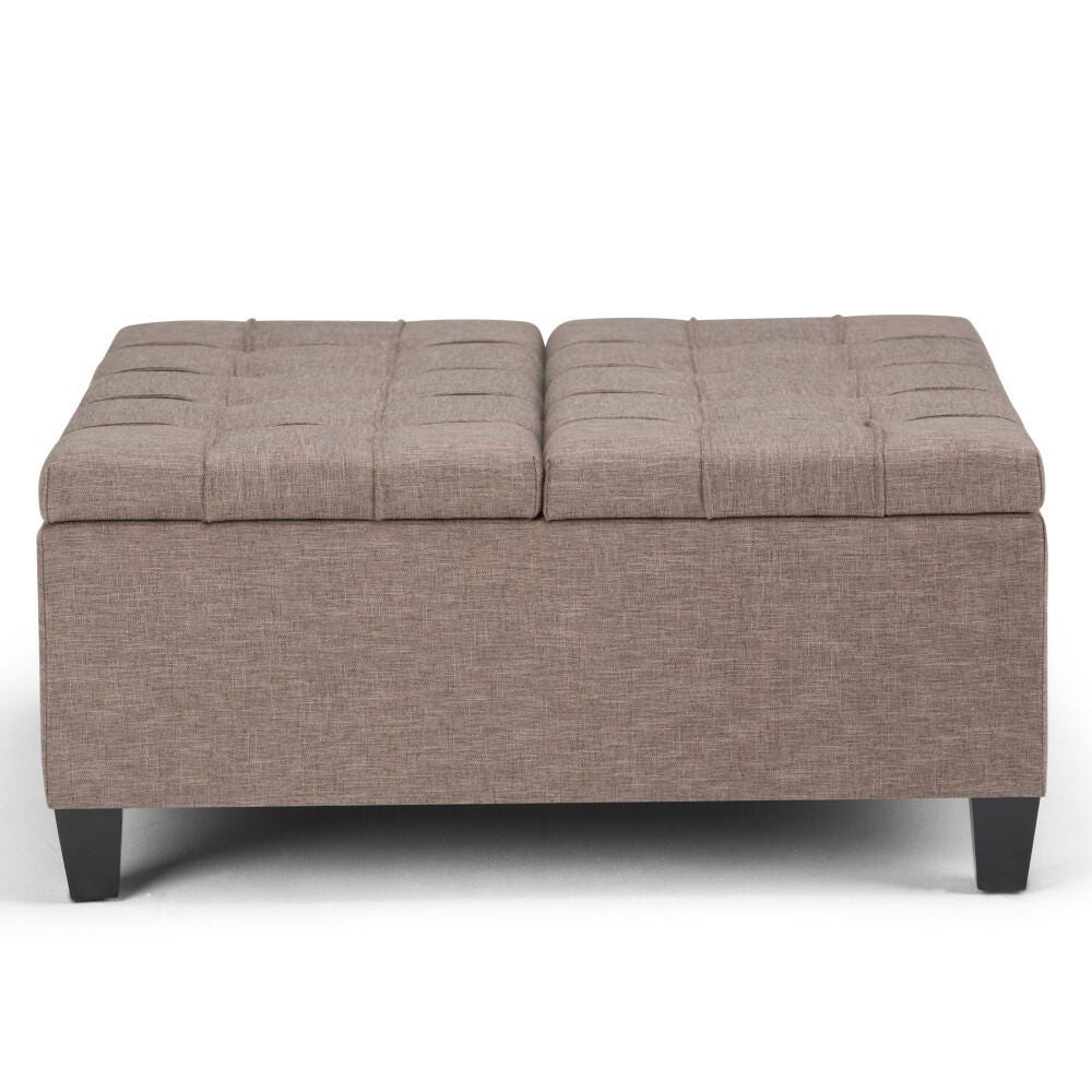 Ottoman Coffee Table Storage Ottoman, Fawn Brown, large