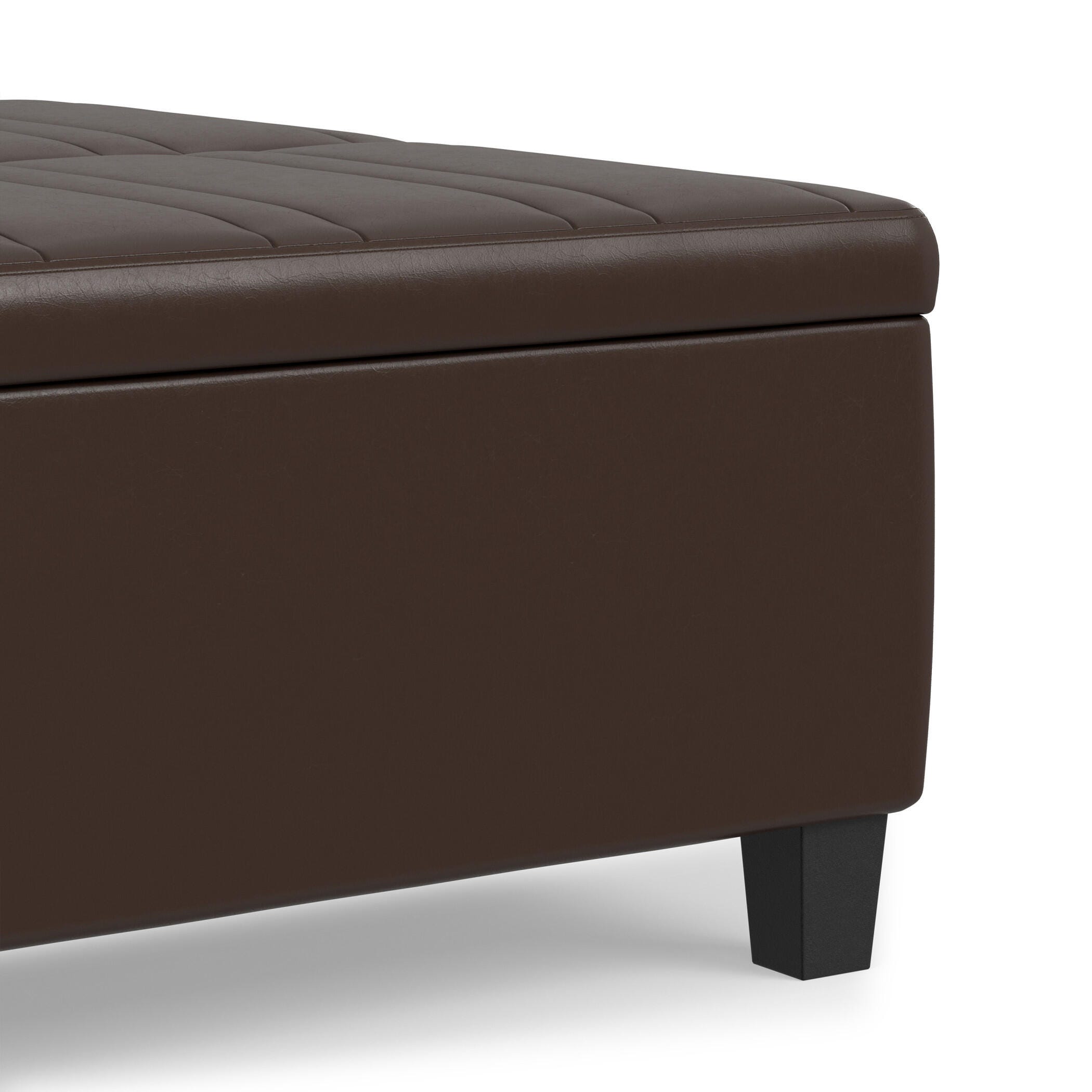 Ottoman Coffee Table Storage Ottoman, Chocolate, large