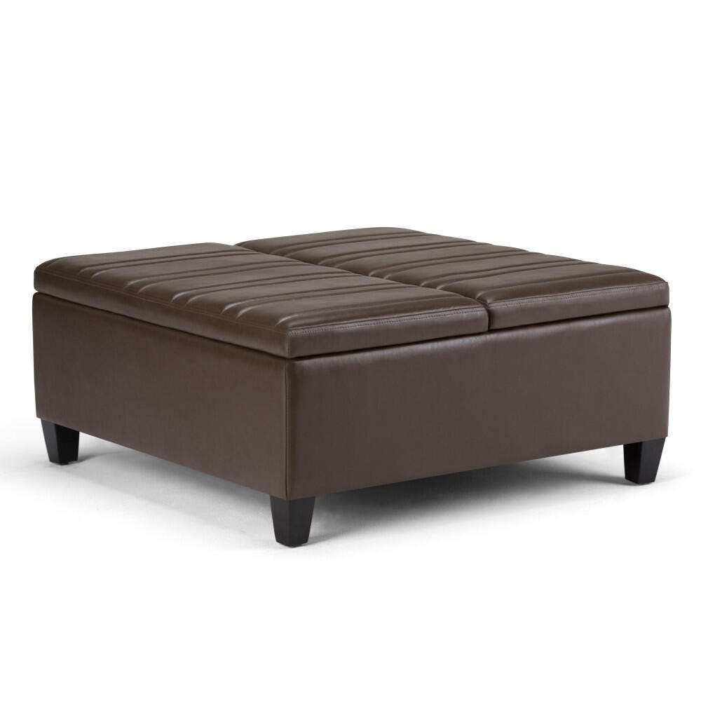 Ottoman Coffee Table Storage Ottoman, Chocolate, large