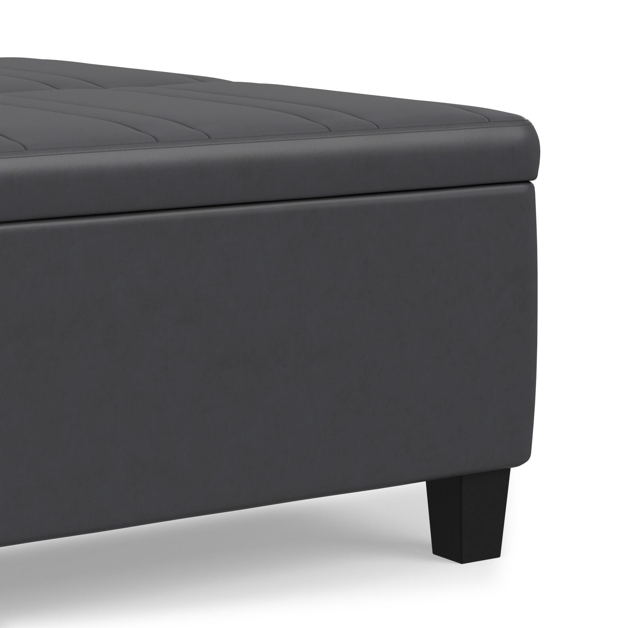 Ottoman Coffee Table Storage Ottoman, Stone Gray, large