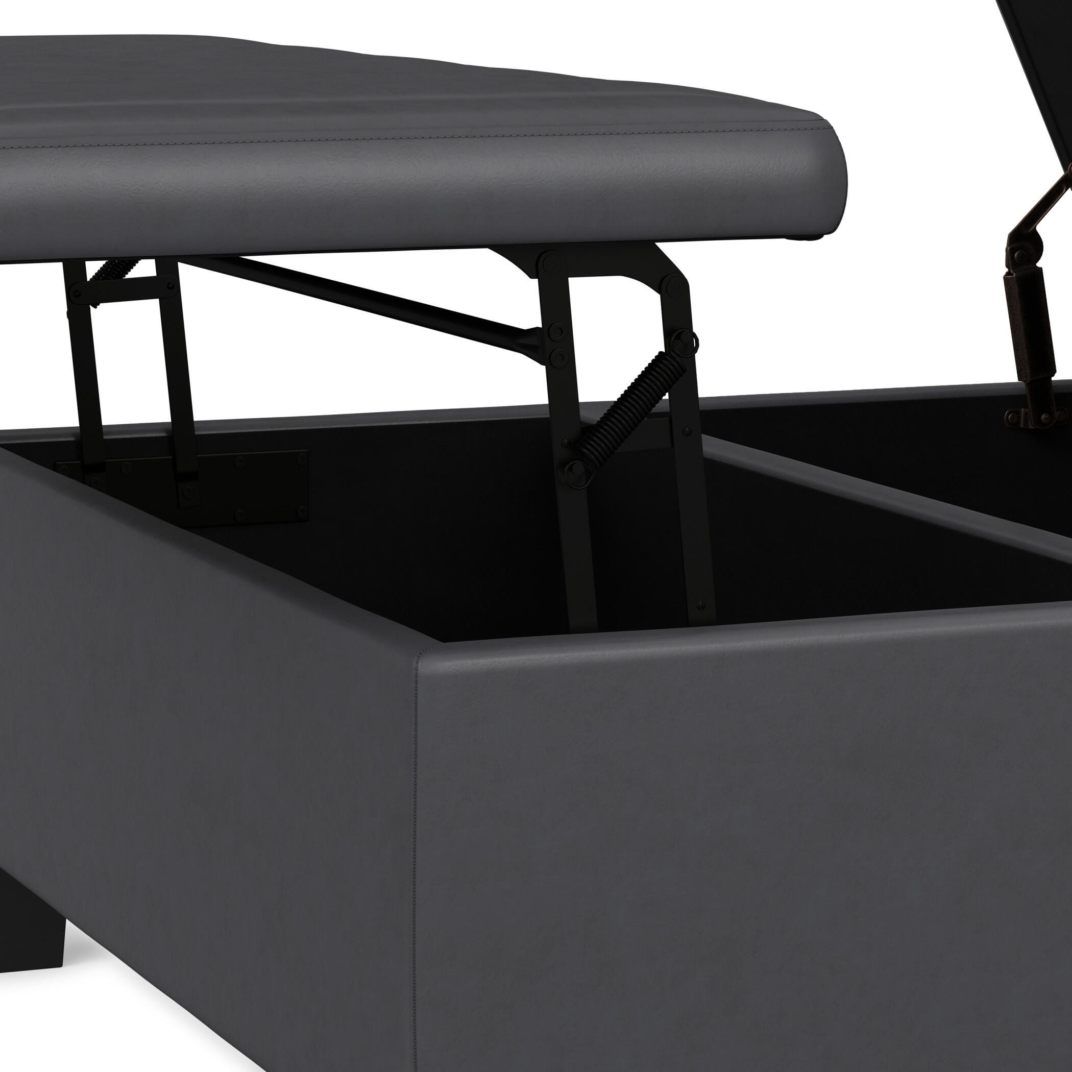Ottoman Coffee Table Storage Ottoman, Stone Gray, large
