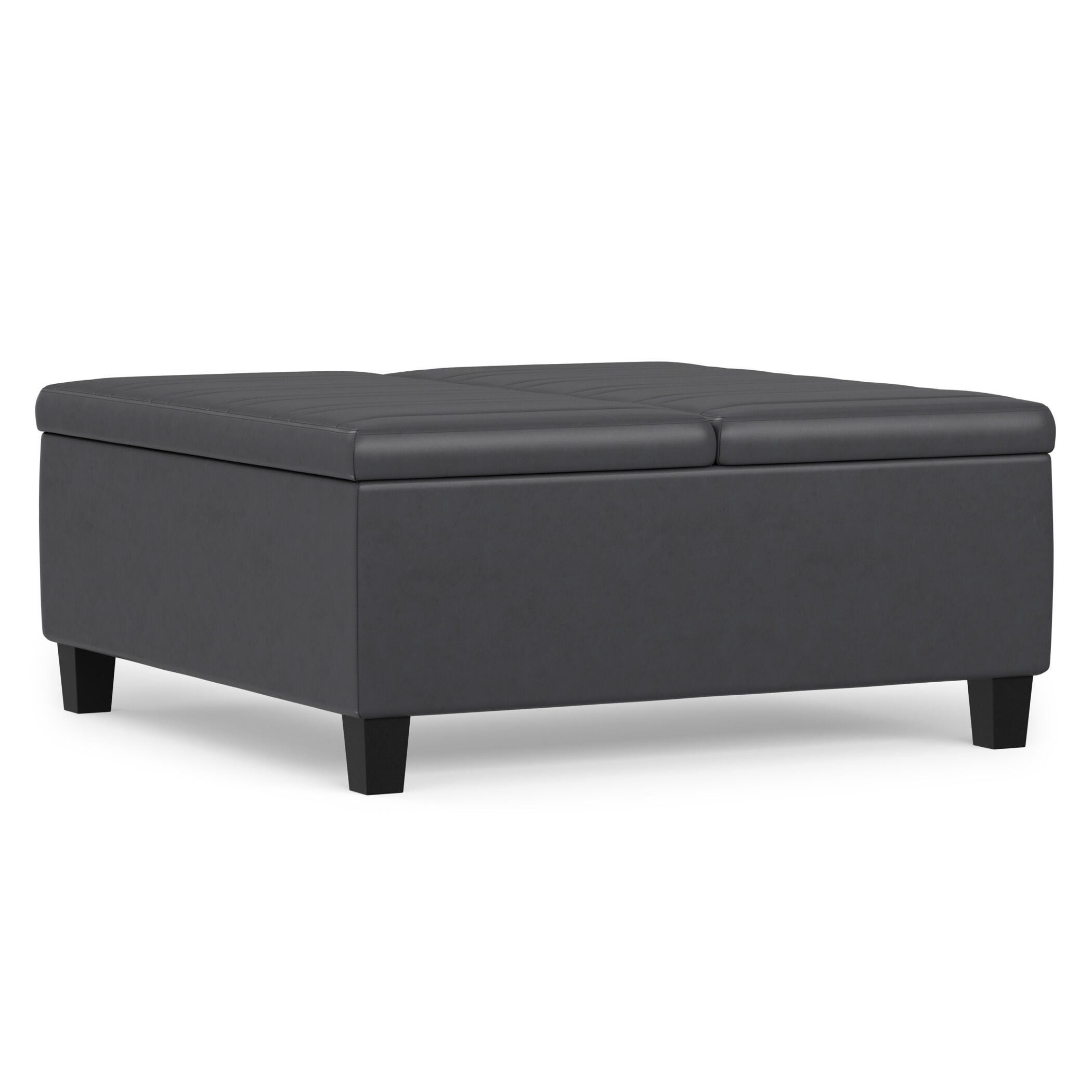 Ottoman Coffee Table Storage Ottoman, Stone Gray, large