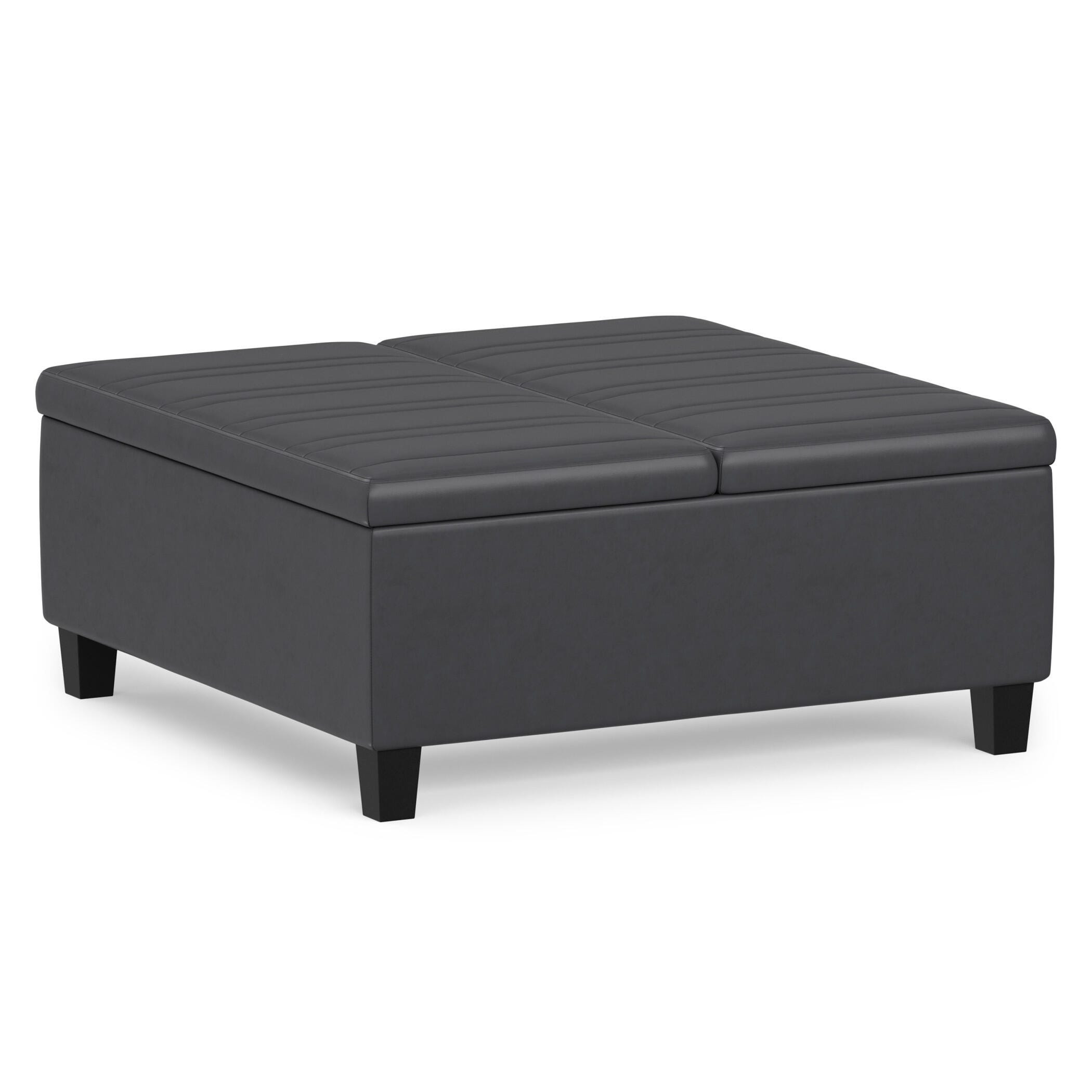 Ottoman Coffee Table Storage Ottoman, Stone Gray, large