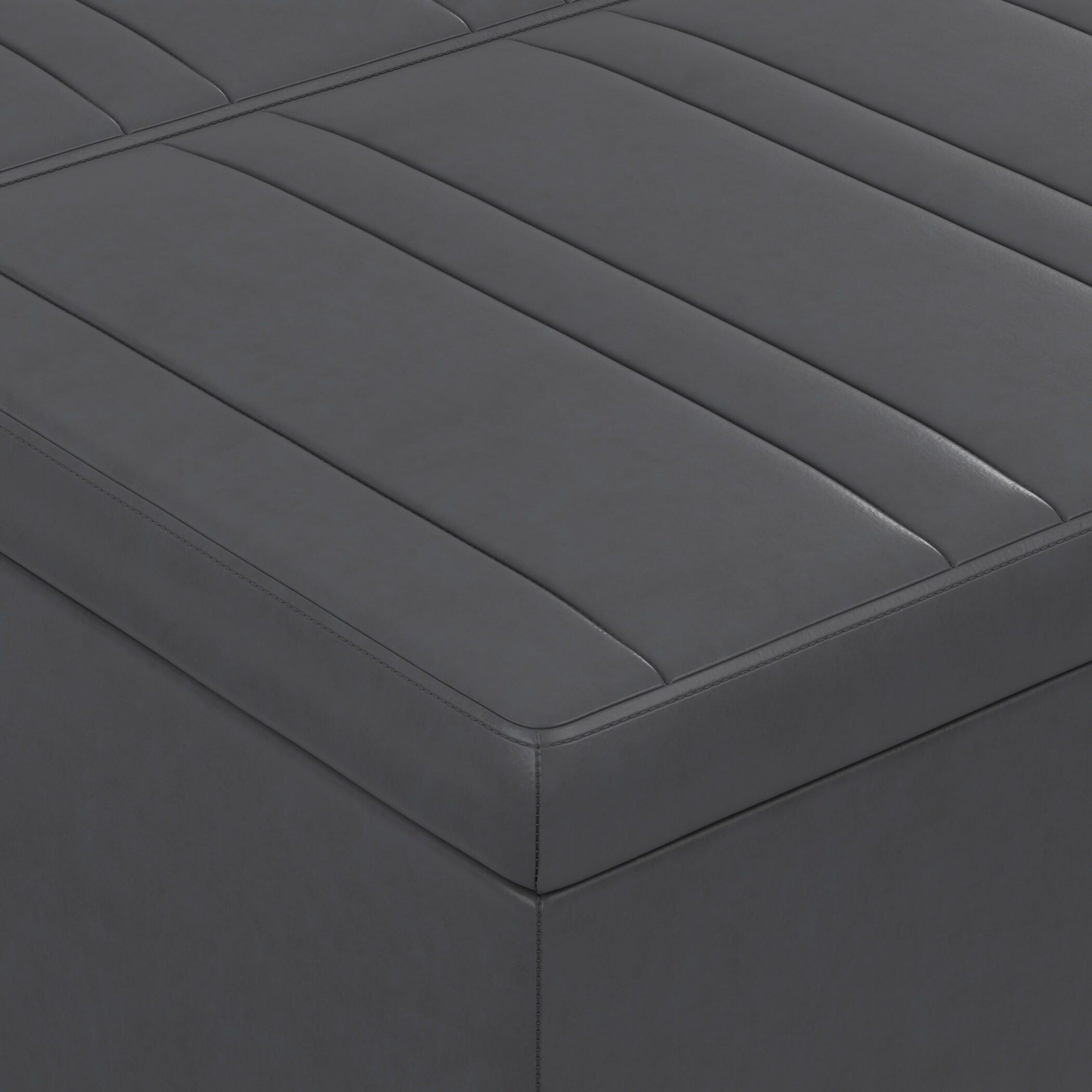 Ottoman Coffee Table Storage Ottoman, Stone Gray, large