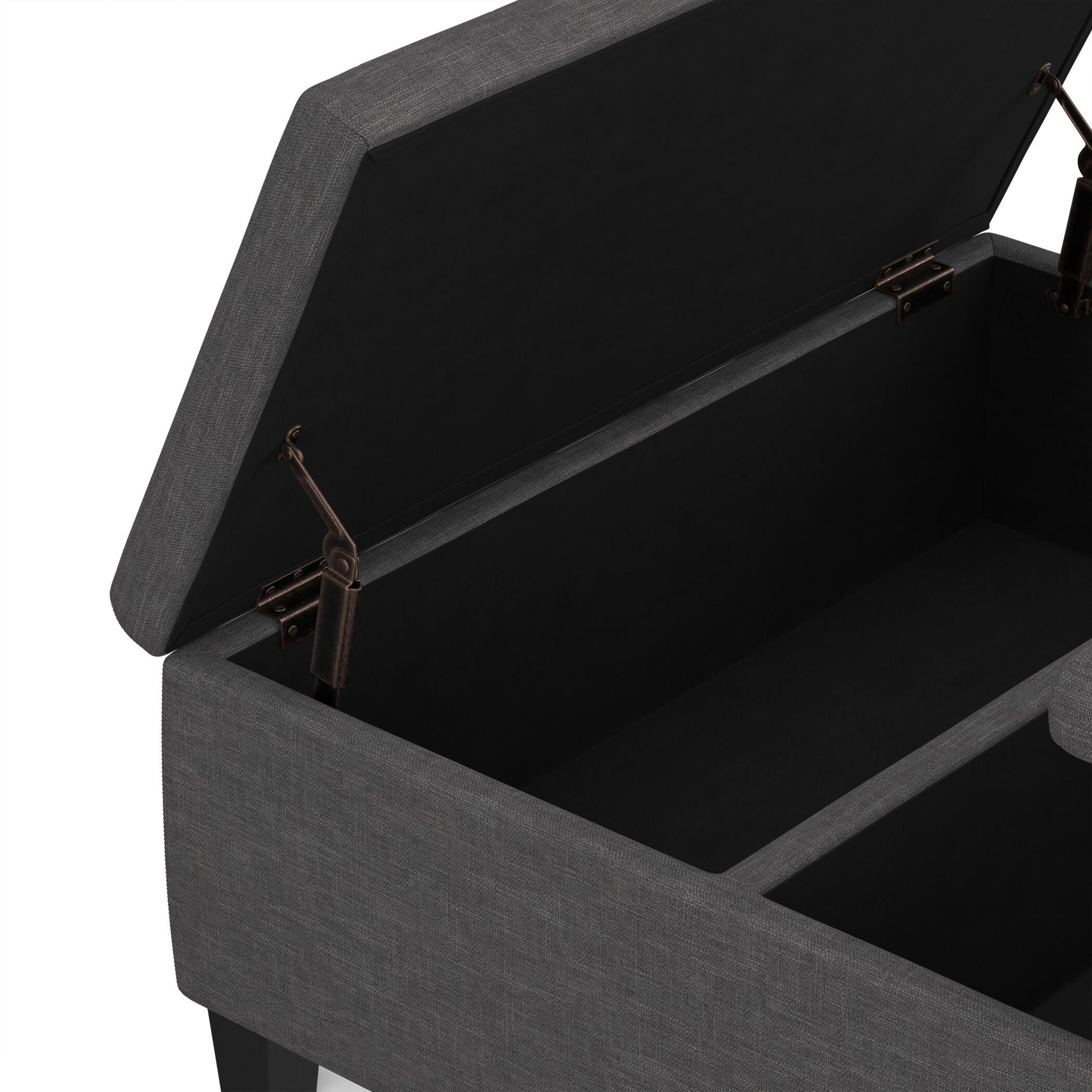 Ottoman Coffee Table Storage Ottoman, Slate Gray, large