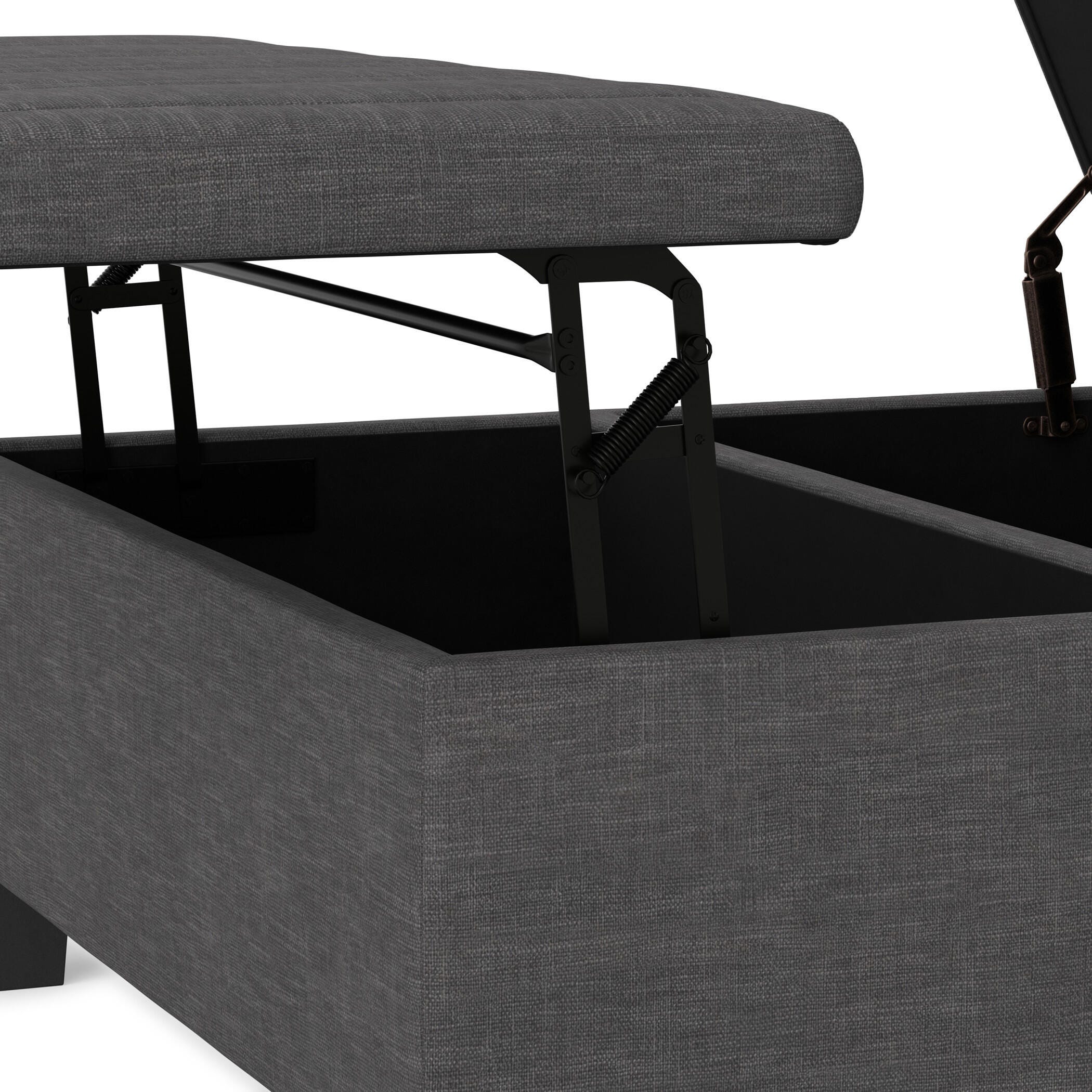 Ottoman Coffee Table Storage Ottoman, Slate Gray, large