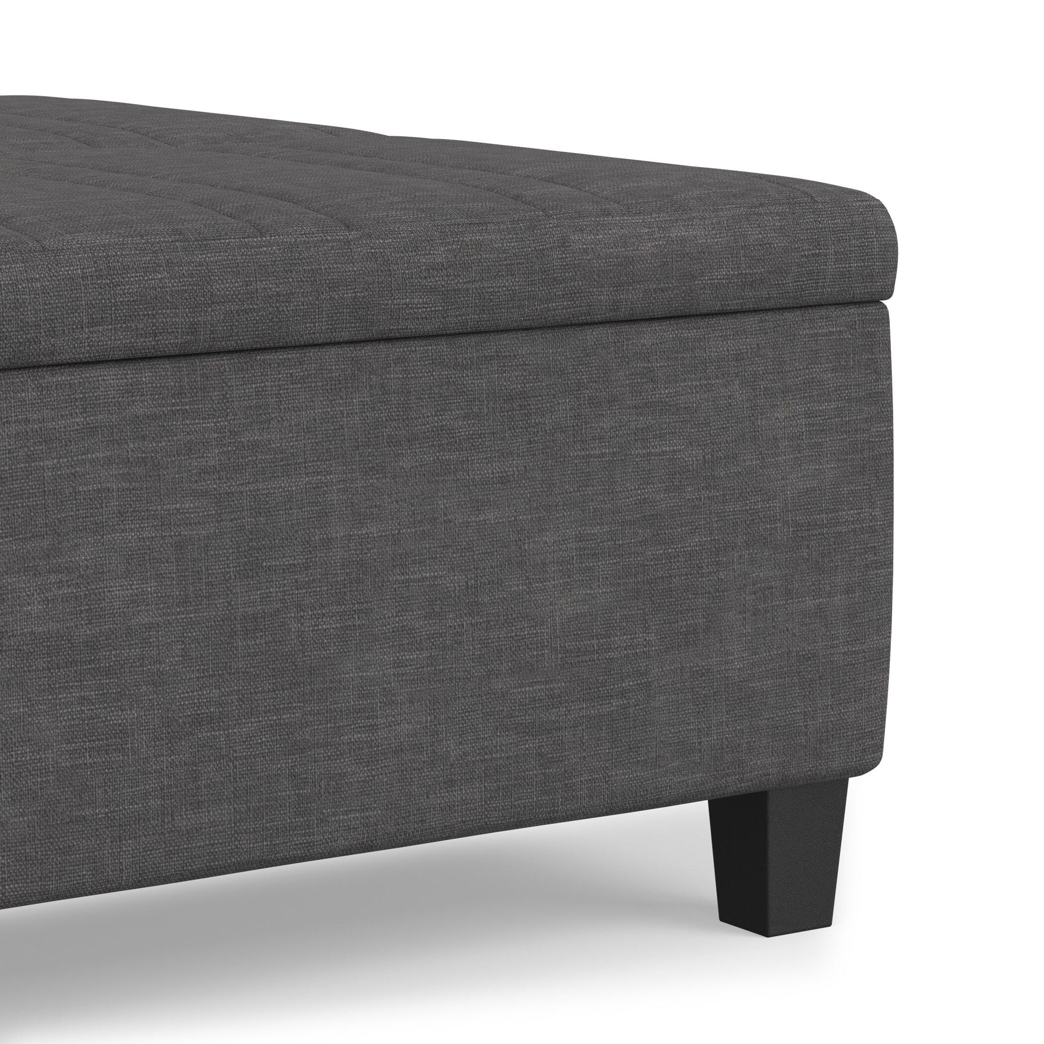 Ottoman Coffee Table Storage Ottoman, Slate Gray, large