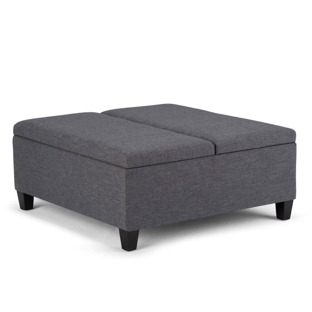 Ottoman Coffee Table Storage Ottoman, Slate Gray, large