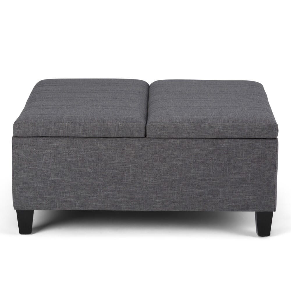 Ottoman Coffee Table Storage Ottoman, Slate Gray, large