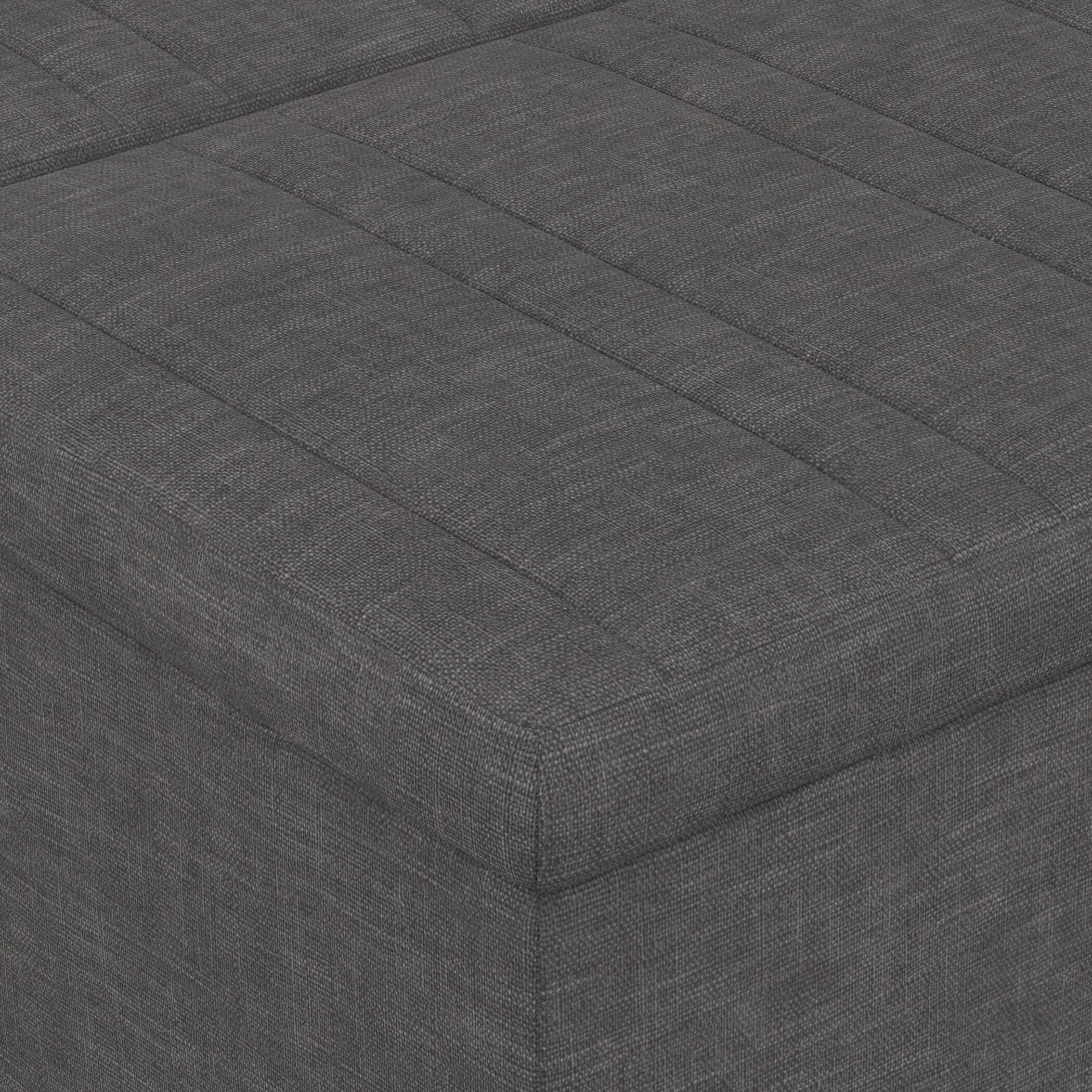 Ottoman Coffee Table Storage Ottoman, Slate Gray, large