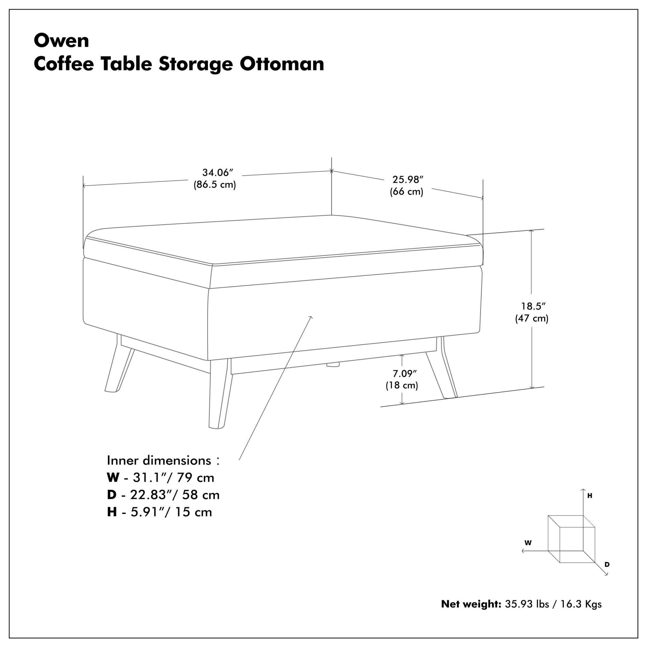 Ottoman Storage Ottoman, Distressed Saddle Brown, large