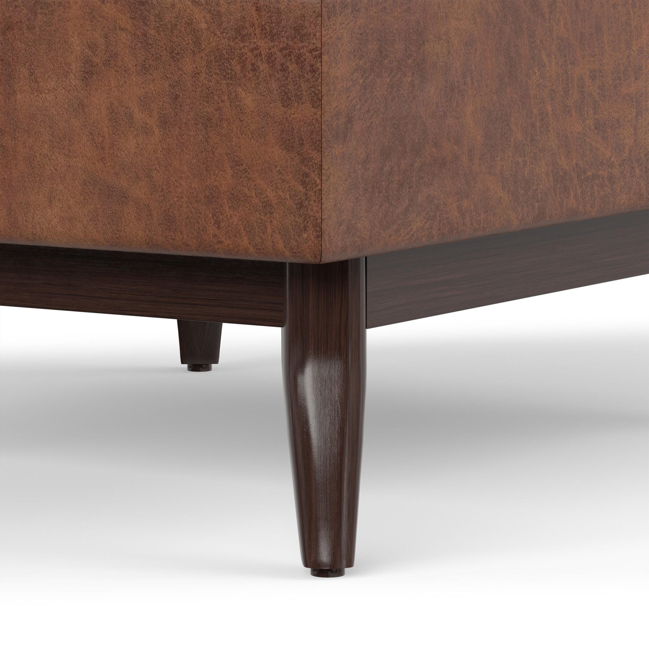 Ottoman Storage Ottoman, Distressed Saddle Brown, large