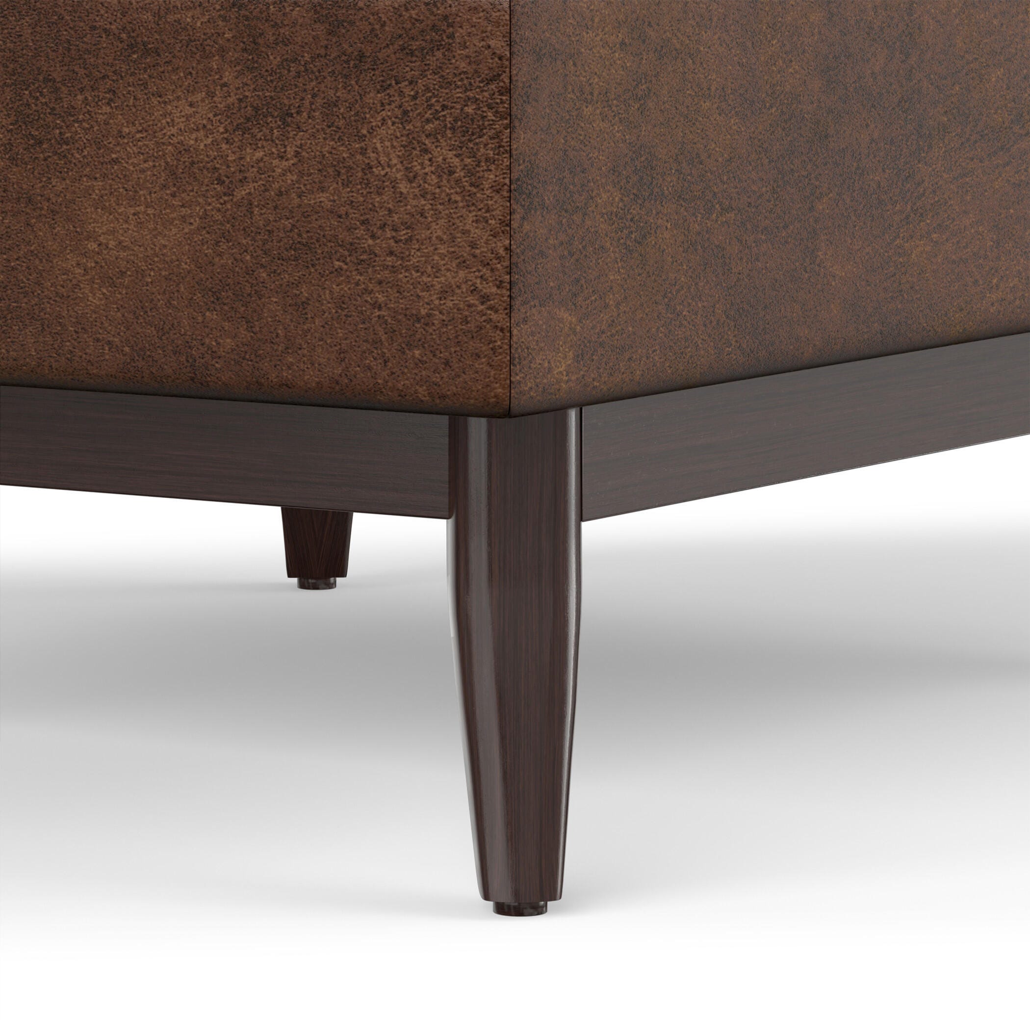 Ottoman Storage Ottoman, Distressed Chestnut Brown, large