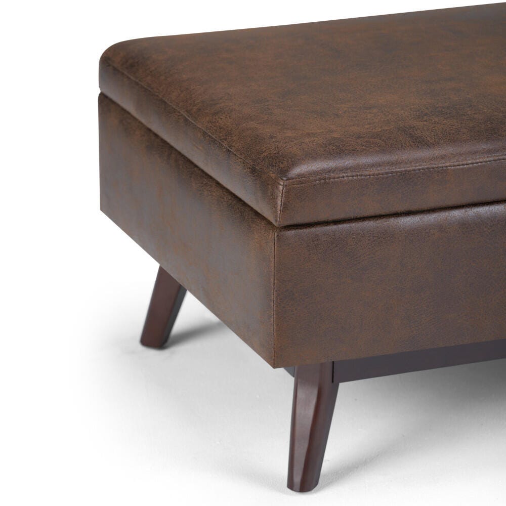 Ottoman Storage Ottoman, Distressed Chestnut Brown, large
