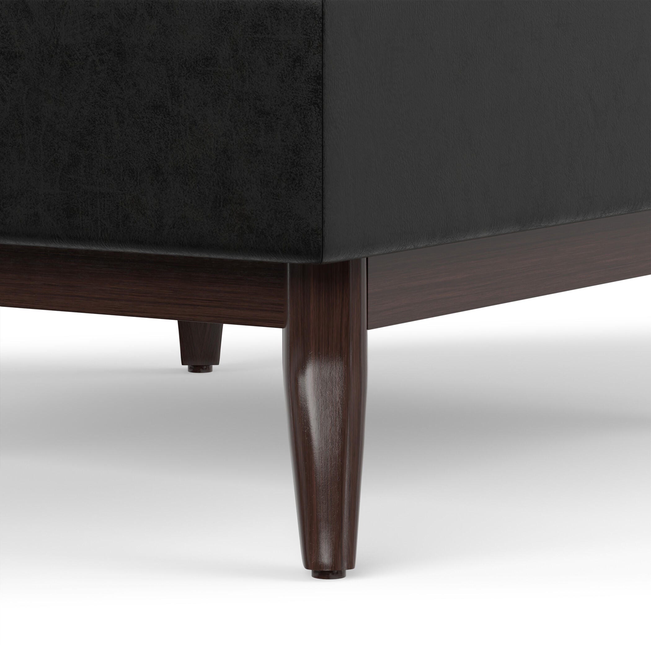 Ottoman Storage Ottoman, Distressed Black, large