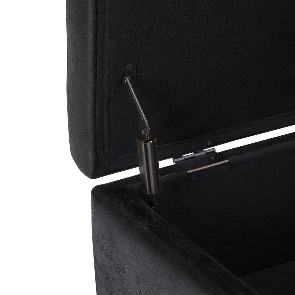 Ottoman Storage Ottoman, Distressed Black, large