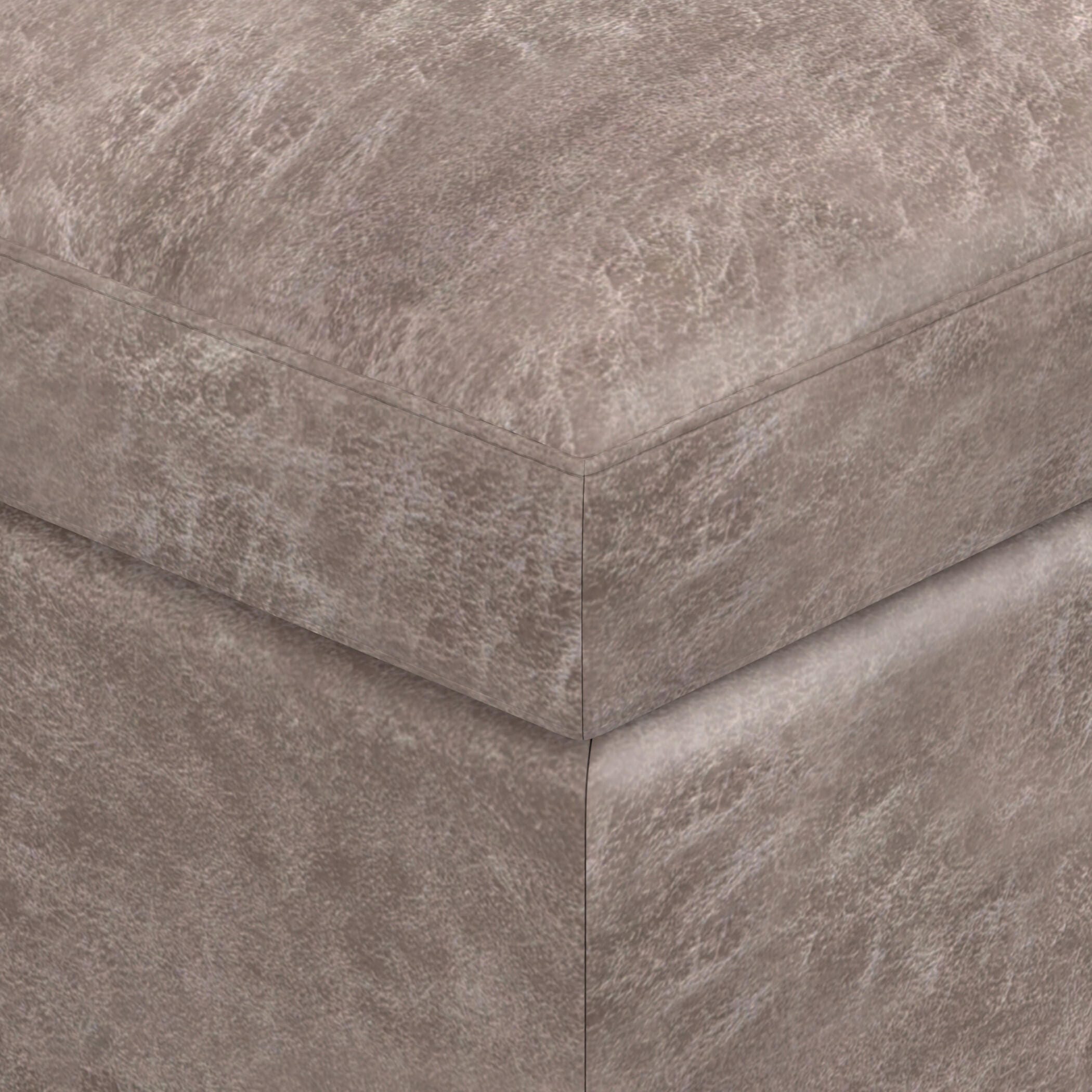 Ottoman Storage Ottoman, Distressed Gray Taupe, large