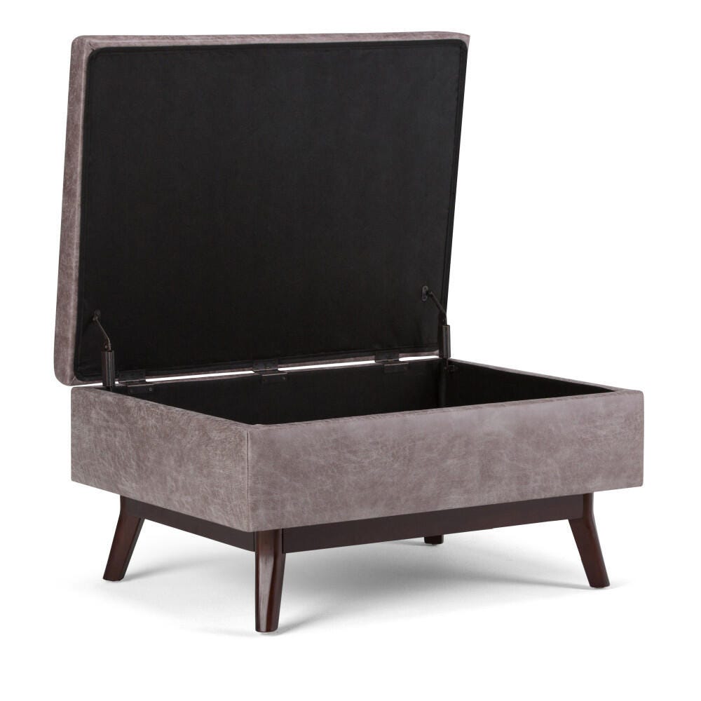 Ottoman Storage Ottoman, Distressed Gray Taupe, large