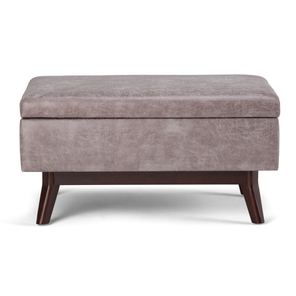 Ottoman Storage Ottoman, Distressed Gray Taupe, large