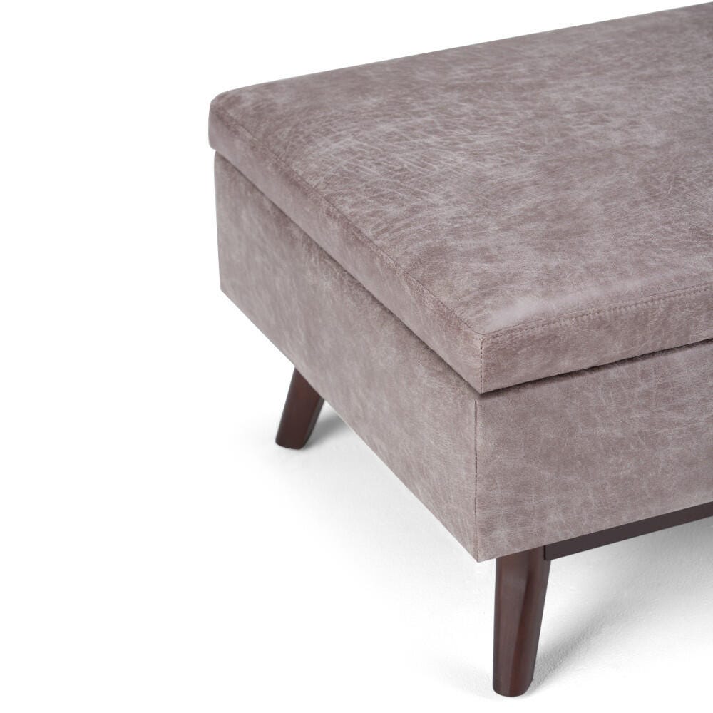Ottoman Storage Ottoman, Distressed Gray Taupe, large