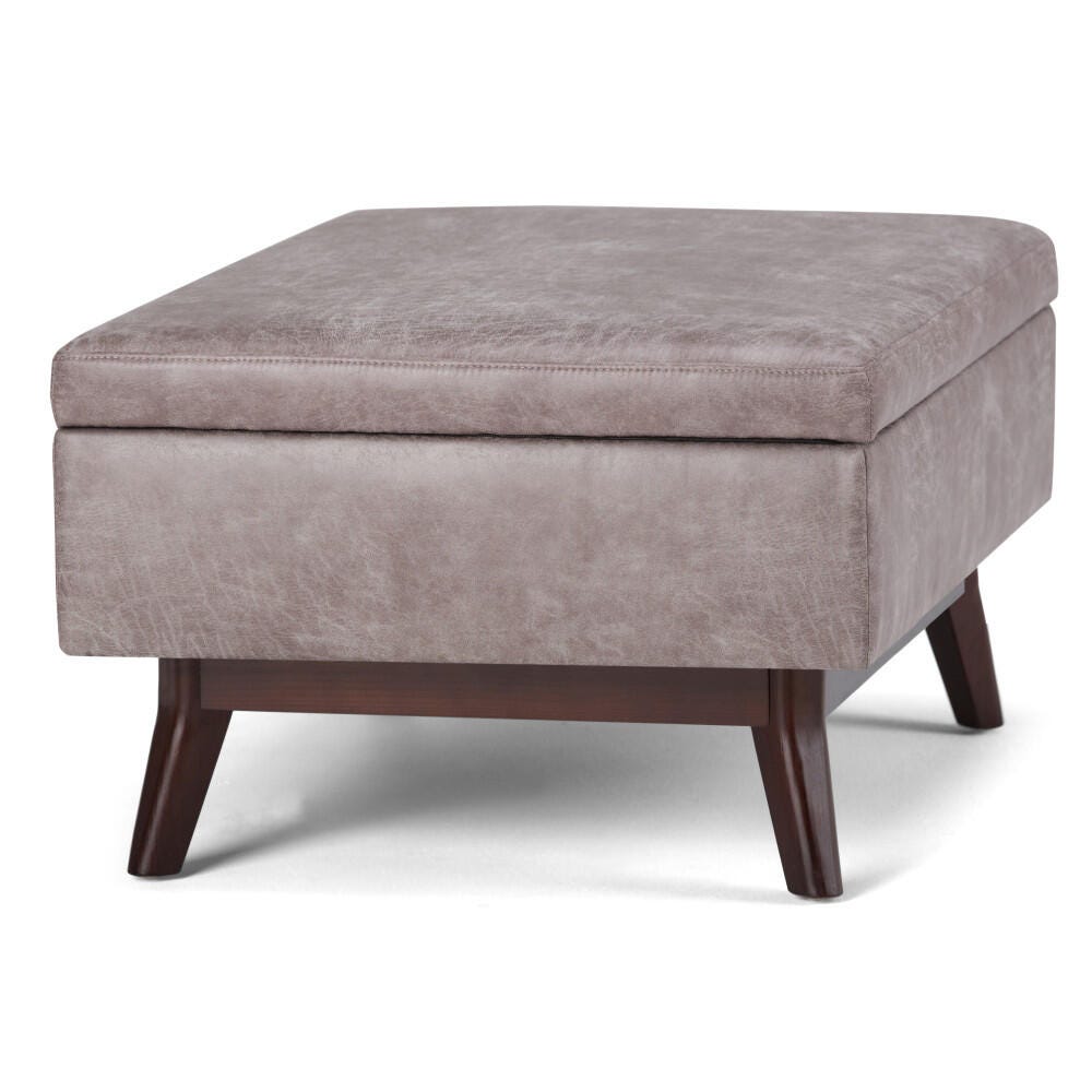 Ottoman Storage Ottoman, Distressed Gray Taupe, large
