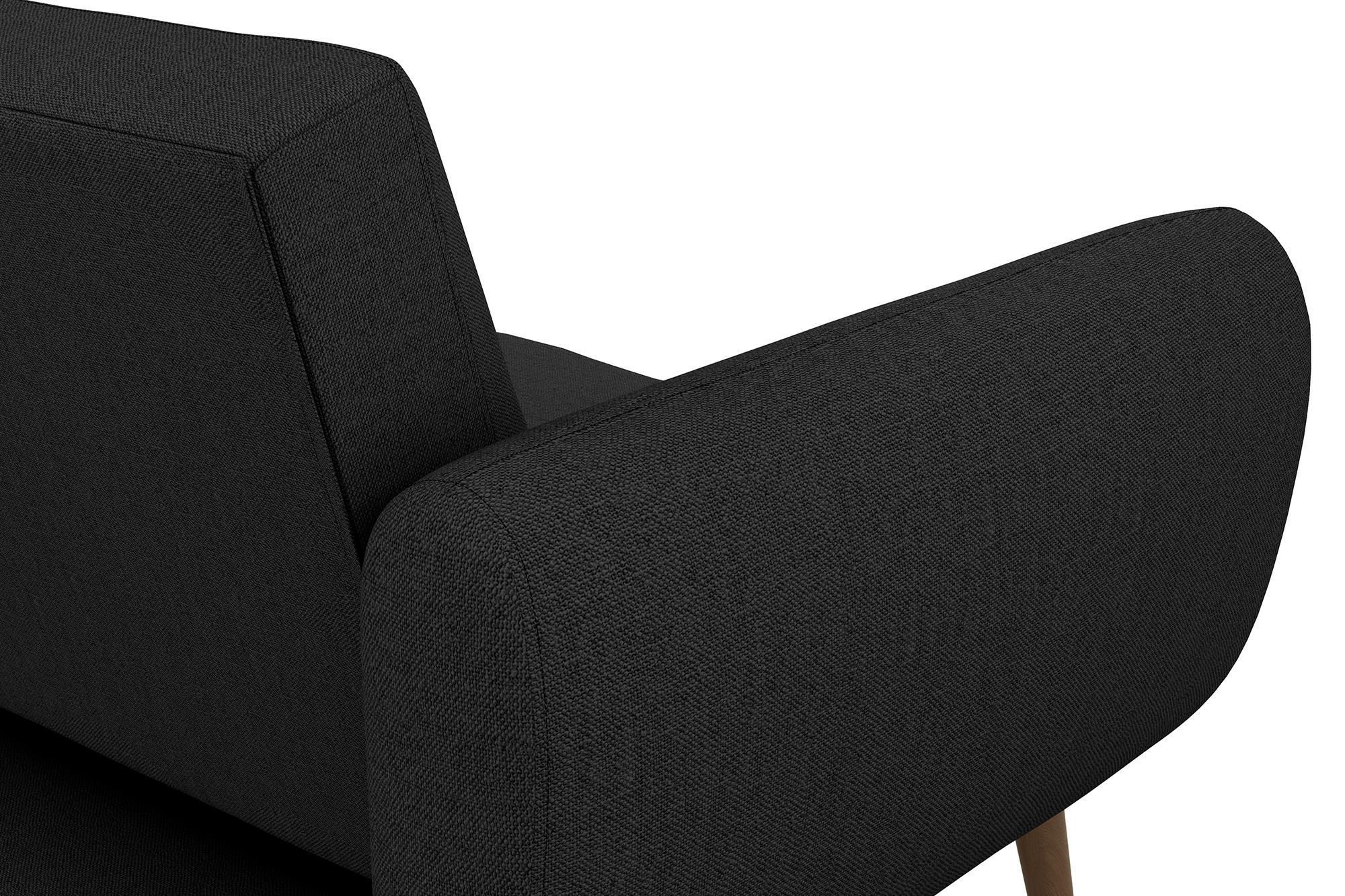 Novogratz Brittany Linen Futon, Dark Gray, large