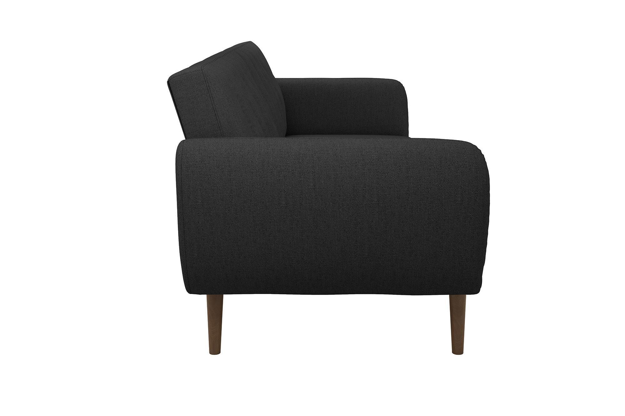 Novogratz Brittany Linen Futon, Dark Gray, large