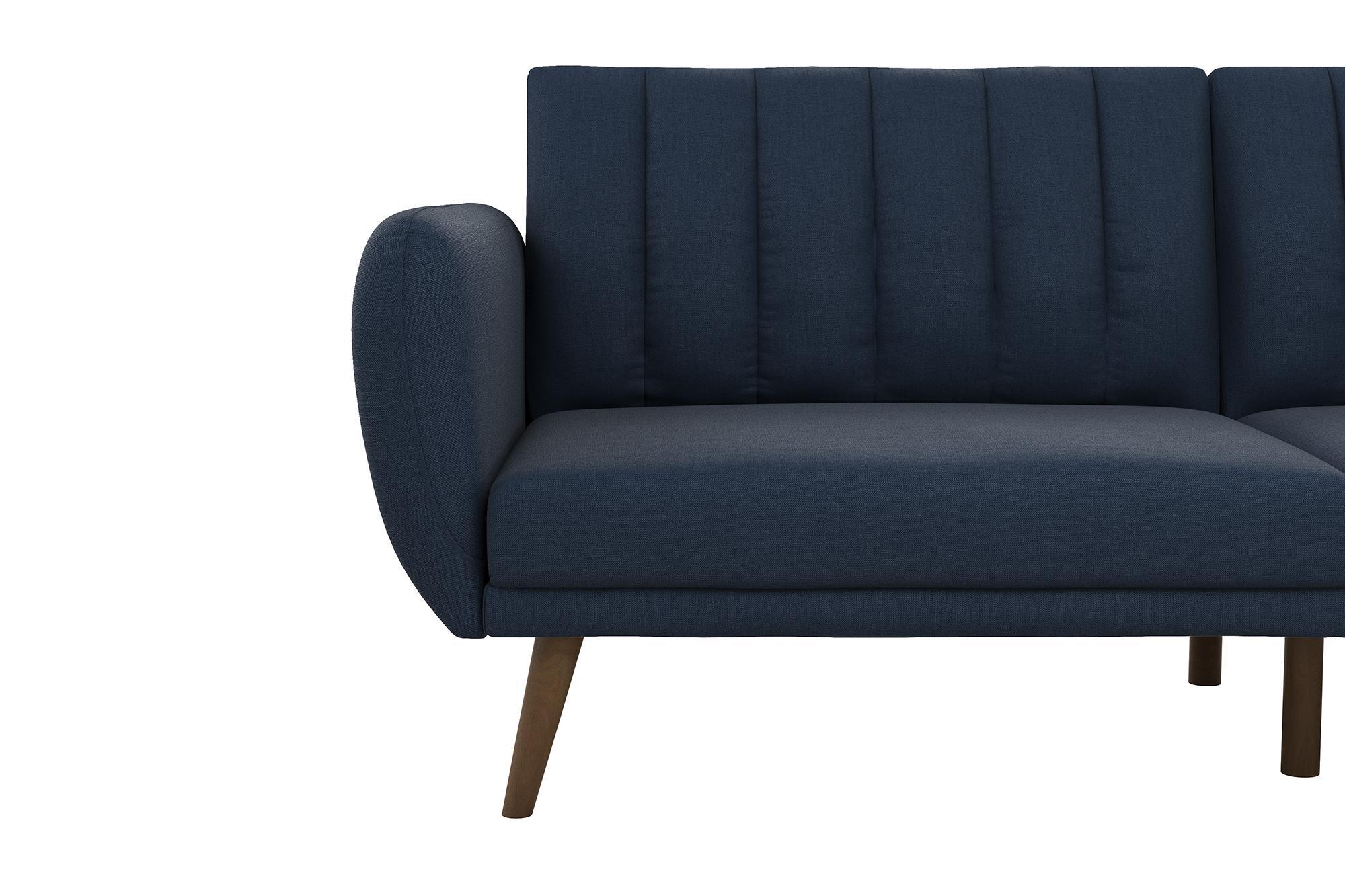 Novogratz Brittany Linen Futon, Navy, large