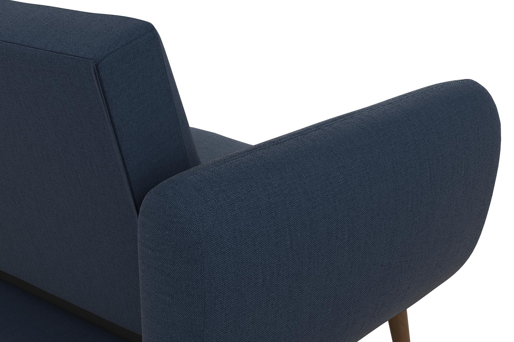 Novogratz Brittany Linen Futon, Navy, large