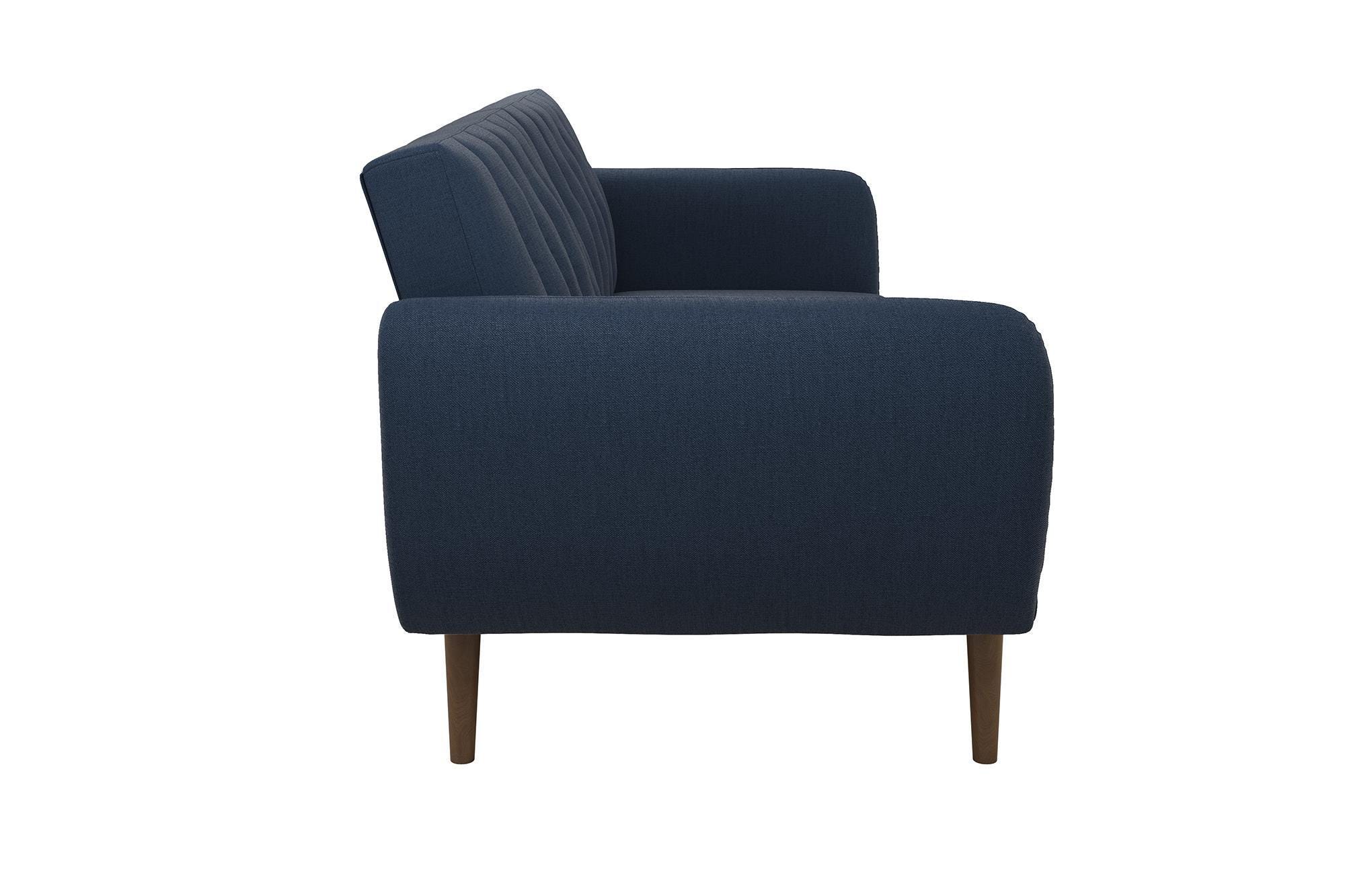 Novogratz Brittany Linen Futon, Navy, large