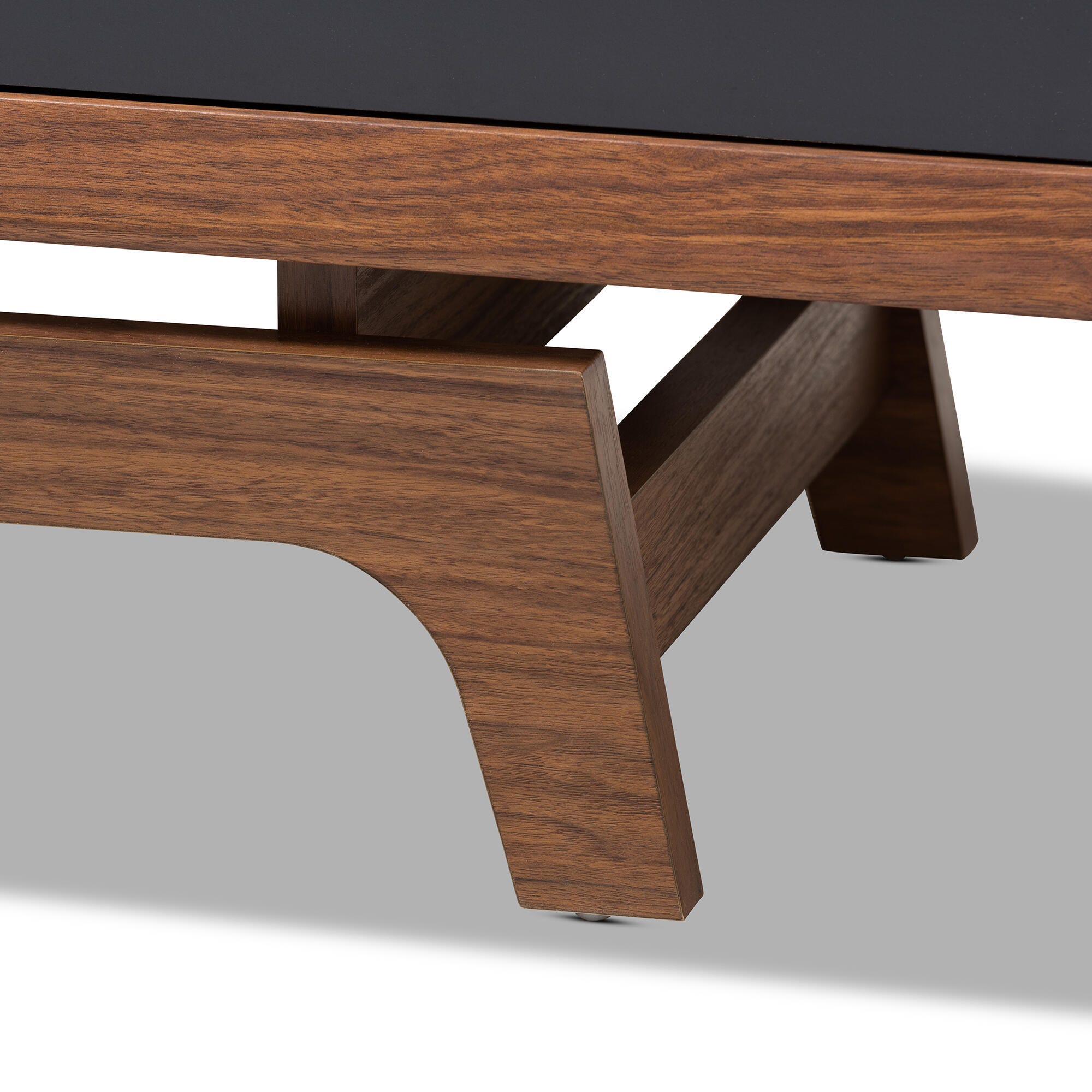 Baxton Studio Mid-Century Modern 3-Drawer TV Stand, , large