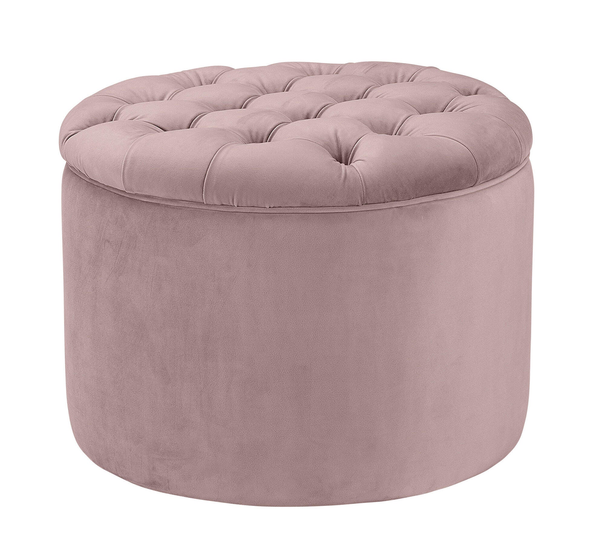 TOV Queen Mauve Velvet Storage Ottoman Queen Mauve Velvet Storage Ottoman, Blush, large