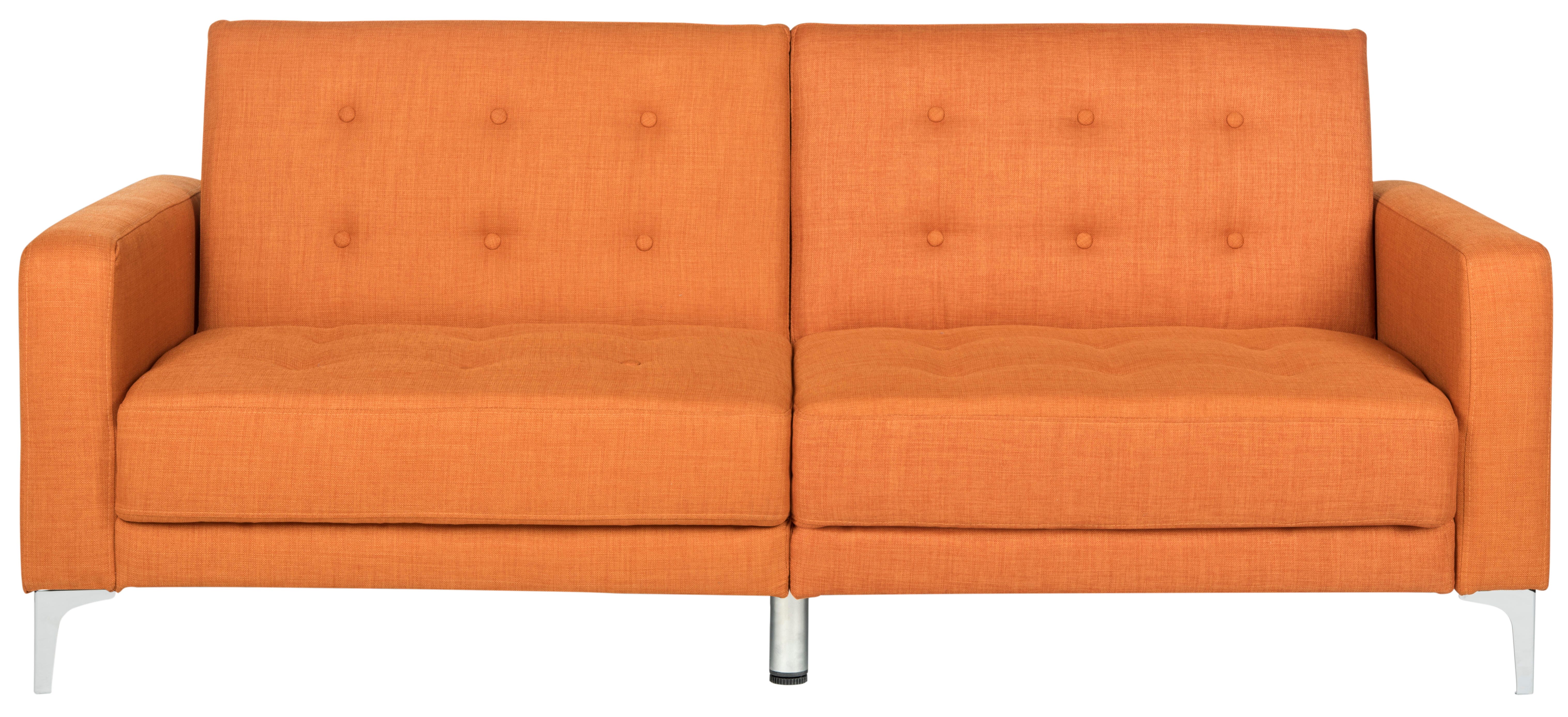 Safavieh Soho Tufted Foldable Sofa Bed, Orange, large